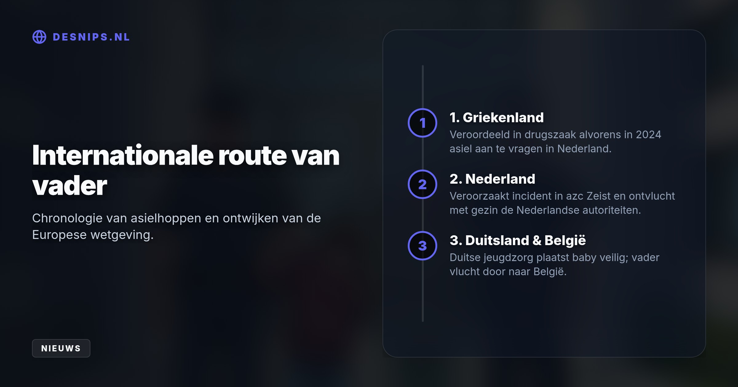 Duitse jeugdbeschermers haalden de baby weg omdat de vader een acuut gevaar vormt. Dit rechtvaardigt het destijds zwaar bekritiseerde politie-optreden in Zeist.