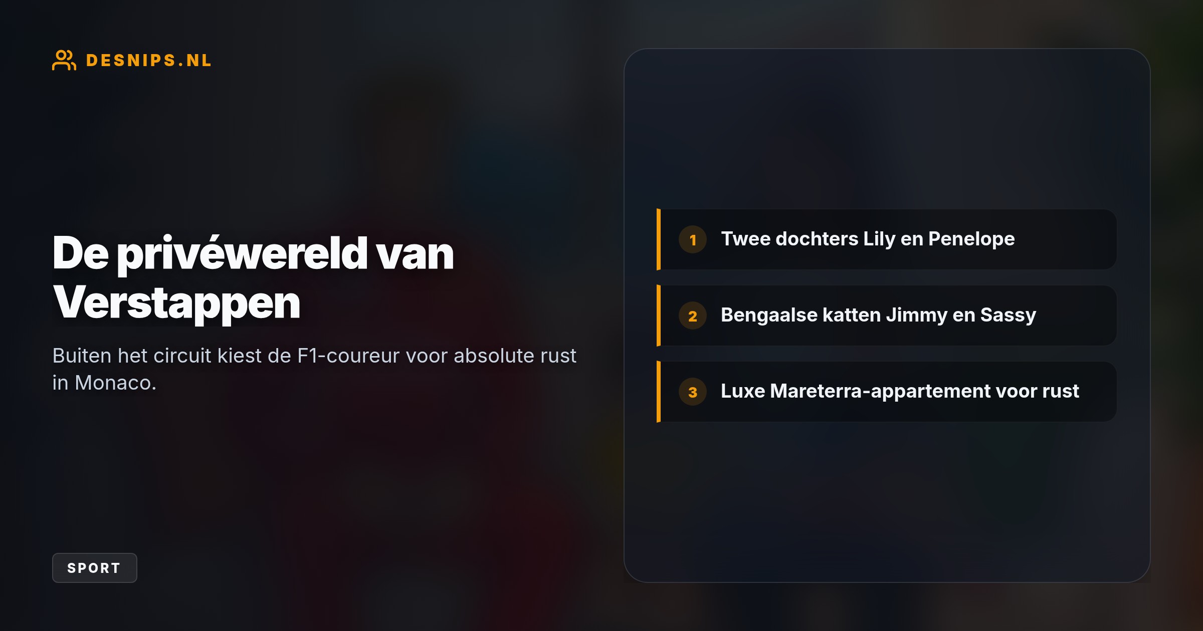 Kelly Piquet onthult dat de F1-kampioen na races direct naar huis vliegt om rustig op de bank te ontspannen met zijn gezin en twee Bengaalse katten.
