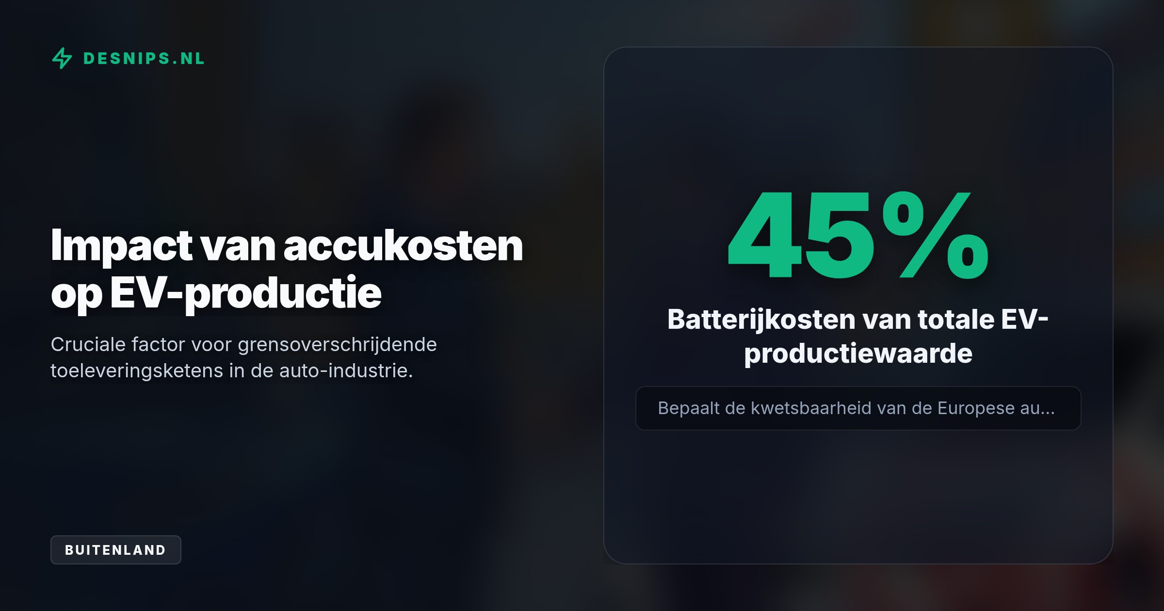 Frankrijk en Duitsland schrappen het verzet tegen Britse deelname aan 'Made in Europe'. Zo wordt een dreigende importheffing van tien procent vanaf januari 2027 voorkomen.