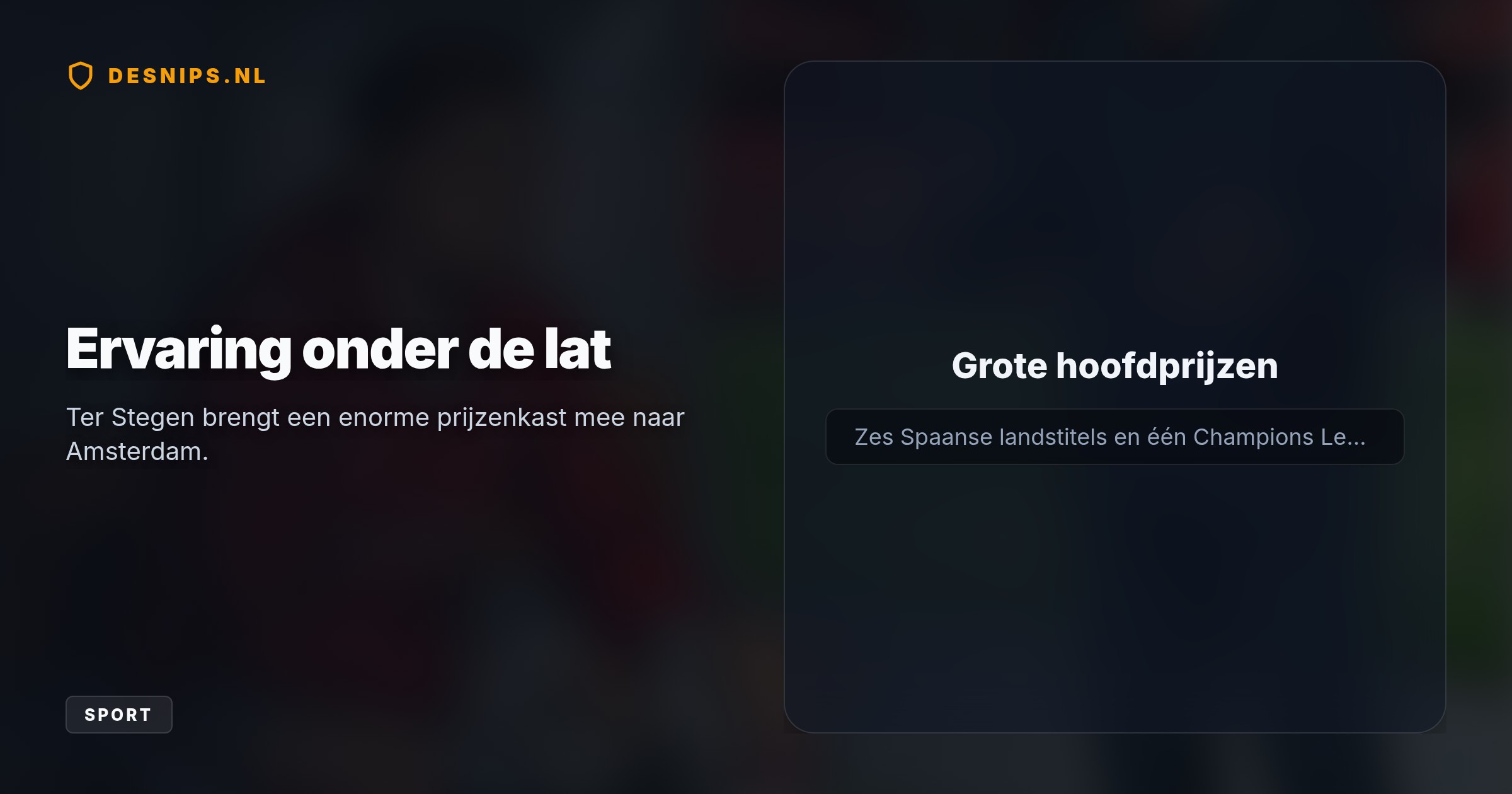 De Duitse doelman is fit, maar trainer Míchel kiest tegen PEC Zwolle voor voorzichtigheid omdat de topaankoop pas twee keer heeft meegetraind met de selectie.