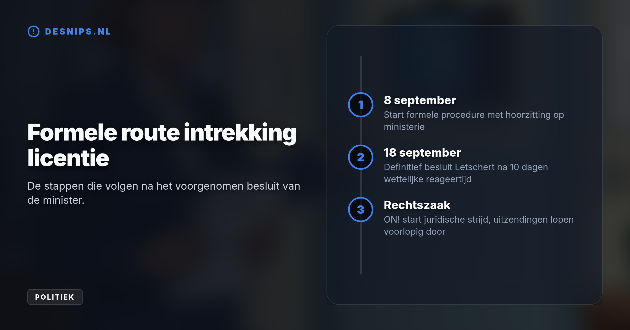 Het is de eerste keer ooit dat een omroeplicentie tussentijds wordt ingetrokken. Het omstreden fragment was de druppel na eerdere wetsovertredingen en misbruik van publiek geld.
