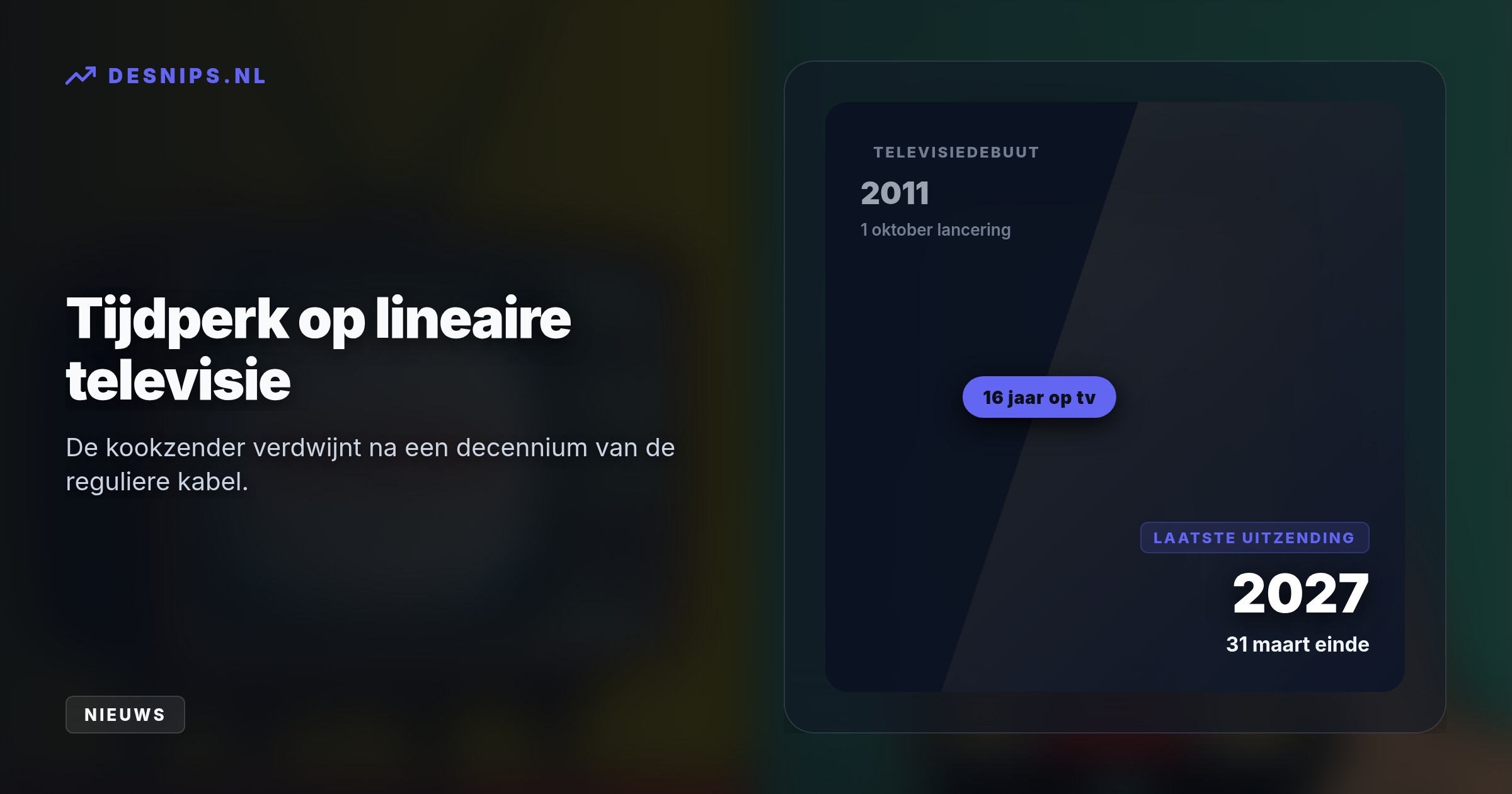 Eigenaar Disney haalt de kookzender na ruim vijftien jaar van de kabel om volledig te focussen op streaming. Kijkers moeten voortaan betalen voor een abonnement.