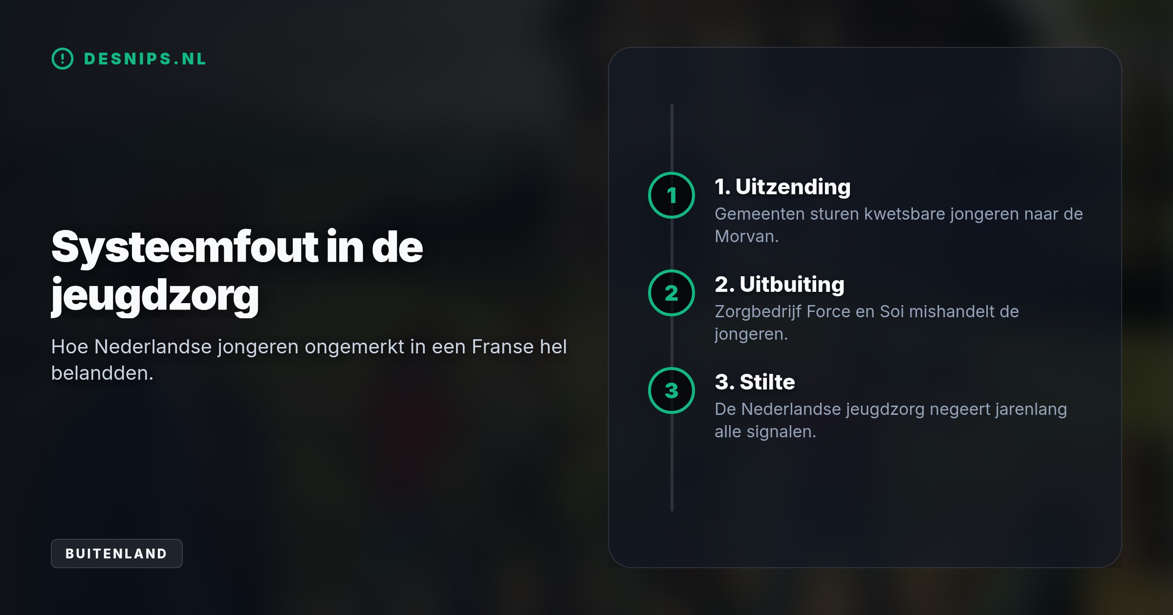 Het zorgbedrijf Force en Soi buitte jongeren uit met uithongering en zwaar werk in de Morvan, terwijl de Nederlandse jeugdzorg weigerde in te grijpen.