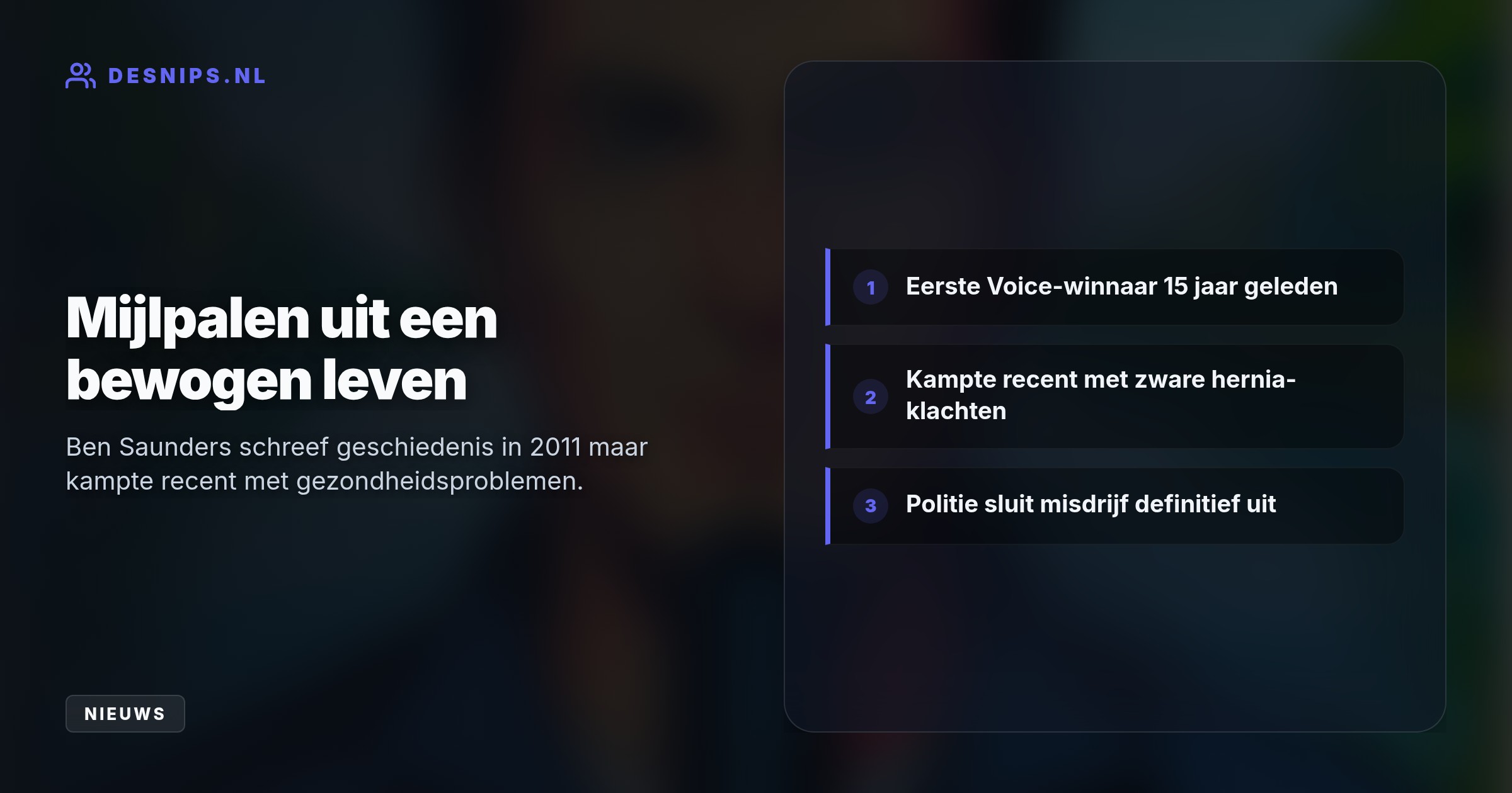 Zijn lichaam werd na een vermissing gevonden in een recreatieplas bij Arnhem. De entertainmentwereld en familie reageren diep verslagen op het verlies.