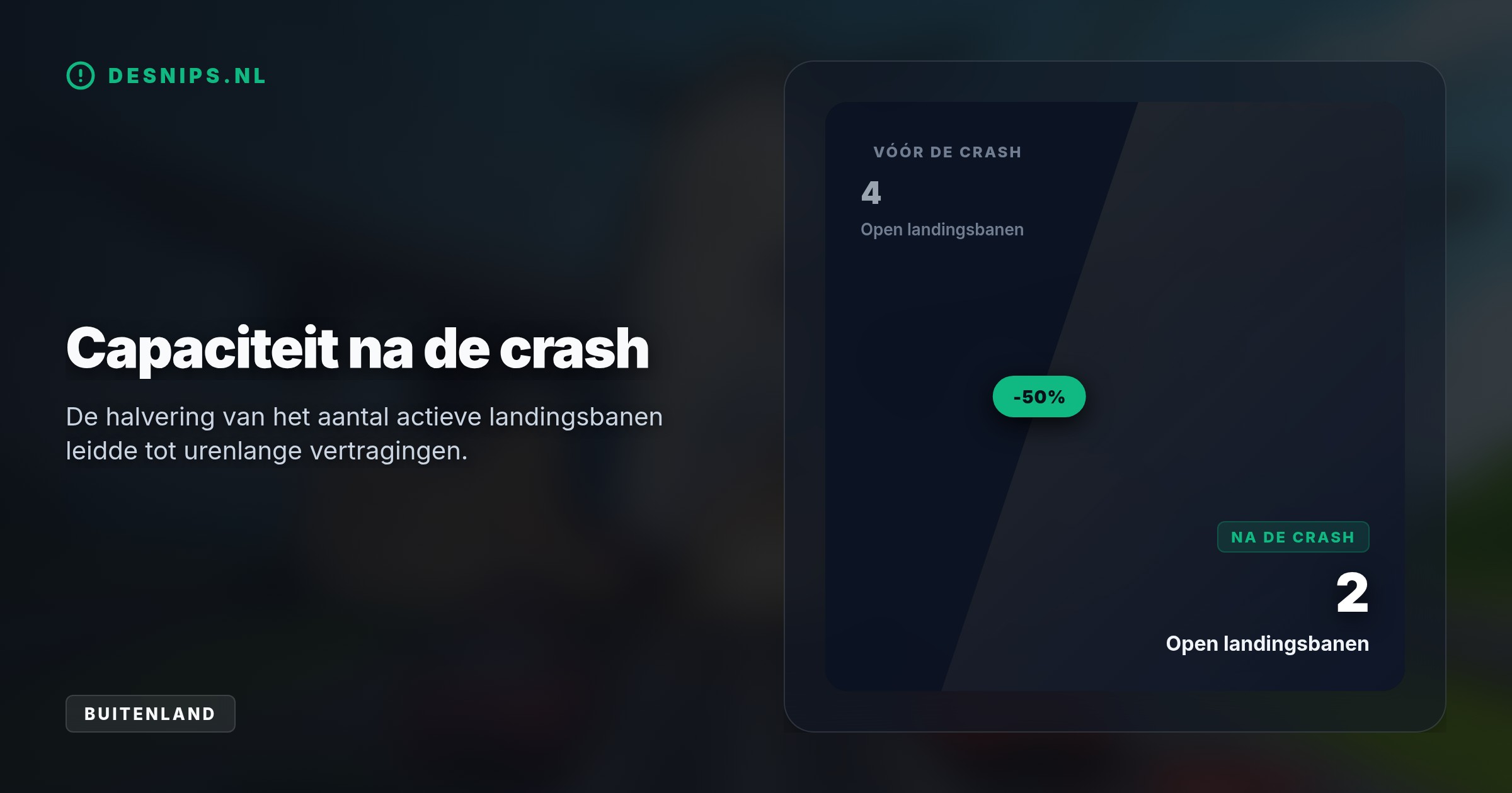Door zwaar onweer gleed de Boeing 767 van de landingsbaan, ramde voertuigen en vatte vlam. Twee van de vier landingsbanen zijn inmiddels heropend.