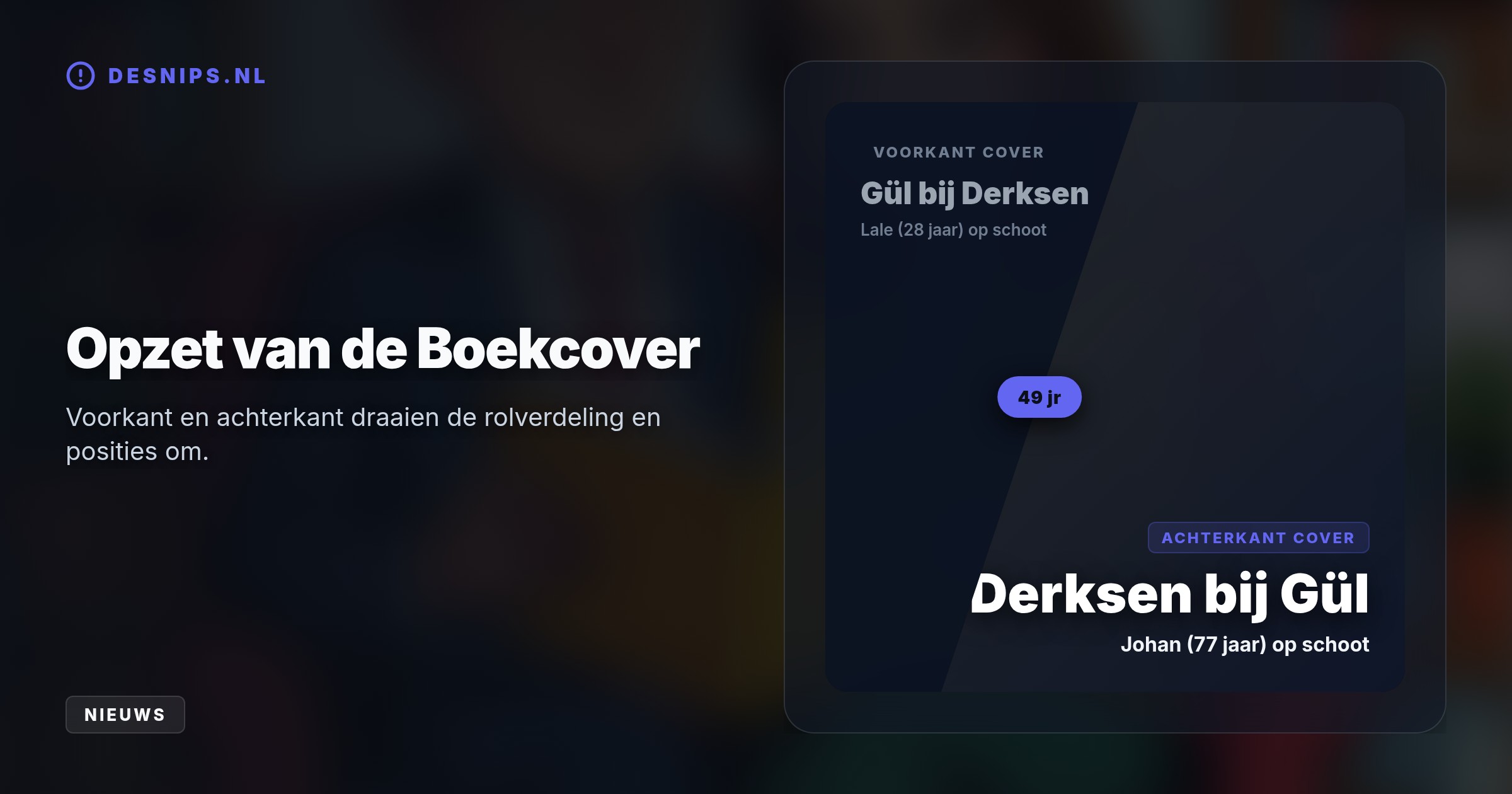 De tv-prominent bedacht de opmerkelijke pose zelf om een stijve omslag te voorkomen, wat in Shownieuws leidde tot vergelijkingen met een 'vieze Sinterklaas'.