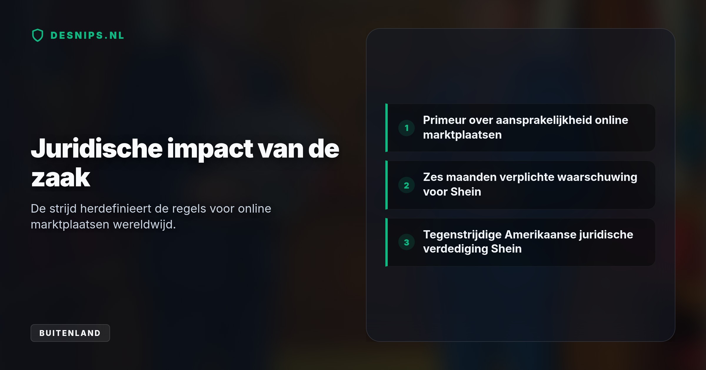 De historische zaak bepaalt of Temu aansprakelijk is voor 2.559 productfoto's die externe verkopers online zetten. Dit schept een belangrijk juridisch precedent voor online marktplaatsen.