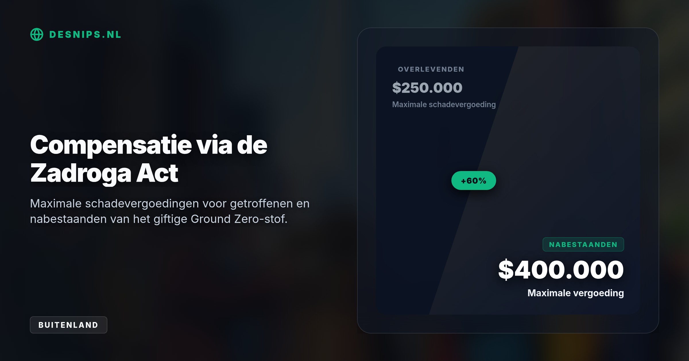 Een kwart eeuw na de aanslagen eert de stad ruim 9.000 mensen die later stierven door giftig Ground Zero-stof. Getroffen (ex-)inwoners, ook Nederlanders, kunnen tonnen claimen.