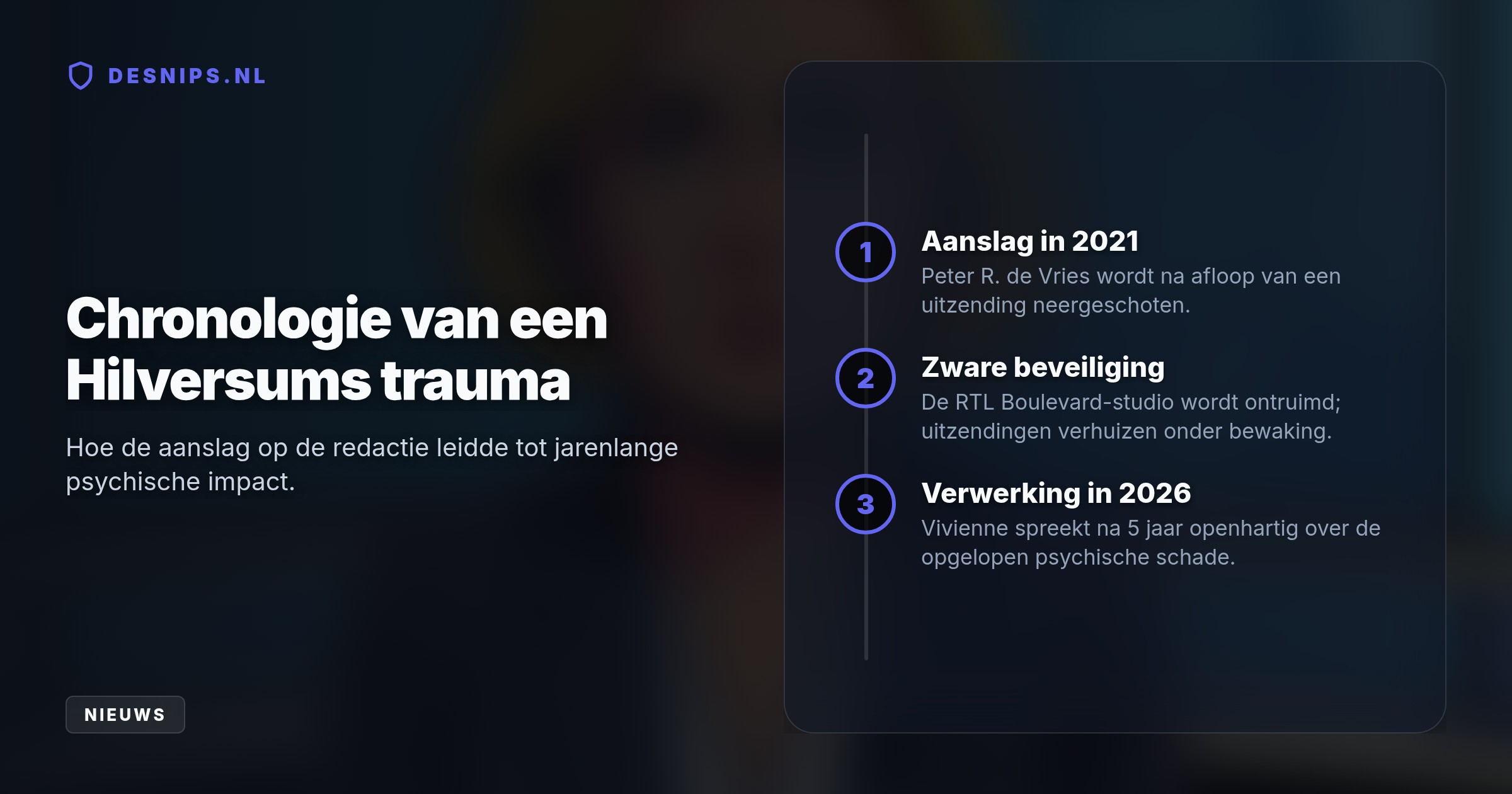 In Casa di Beau vertelt de RTL Boulevard-presentatrice vanavond over de angst en zware beveiliging na de aanslag in 2021, die leidde tot een diep trauma.