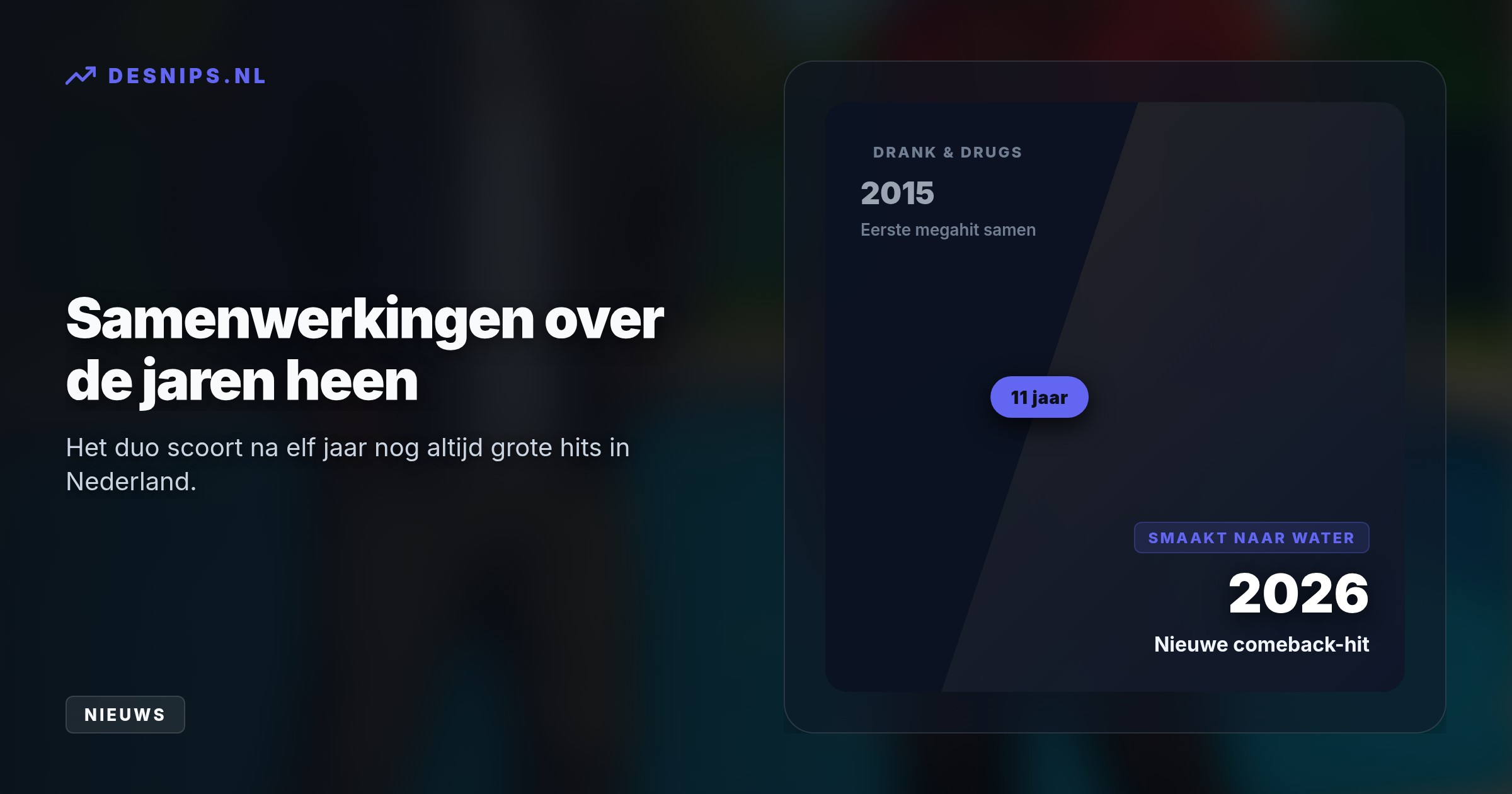 De clip van 'Smaakt naar water' werd offline gehaald wegens een nagespeelde verdrinking in het bad waar onlangs een tiener overleed. De single stijgt desondanks snel door.