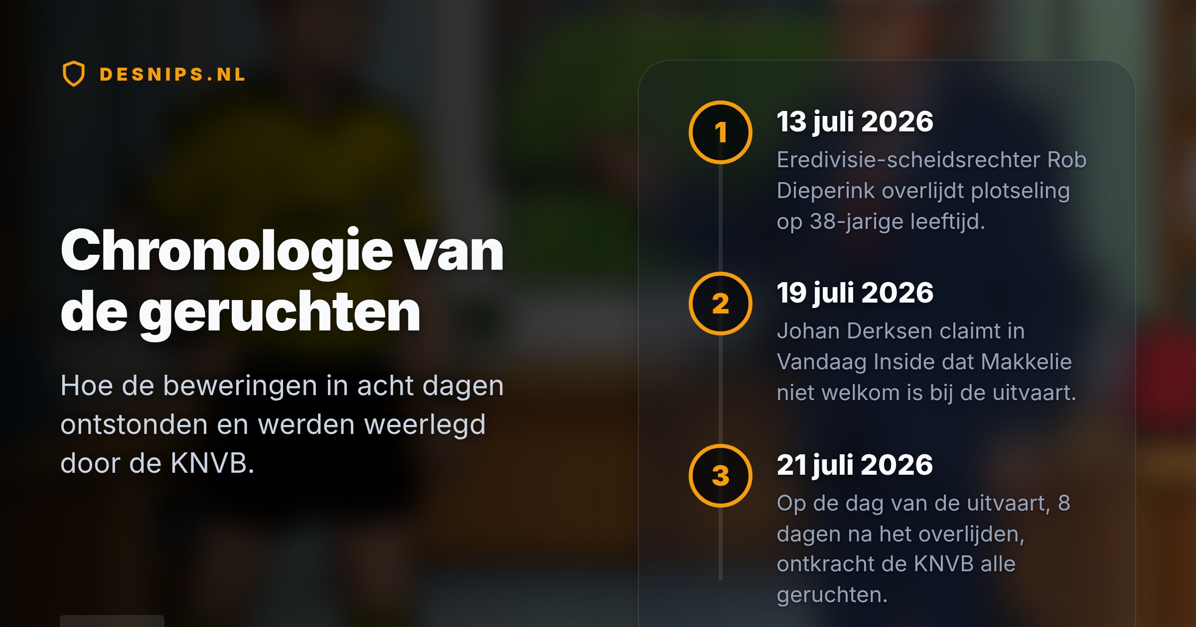 De voetbalbond noemt de beweringen van Johan Derksen over een conflict tussen de arbiters feitelijk onjuist en uiterst ongepast na het plotselinge overlijden van Dieperink.