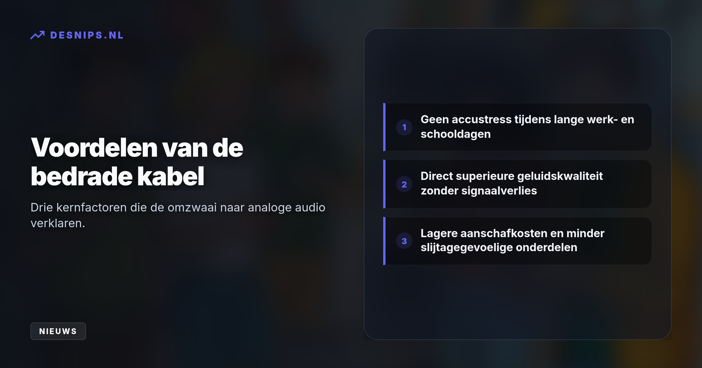 Hogere geluidskwaliteit, lagere aanschafkosten en het voorkomen van lege accu’s drijven de opvallende heropleving van bedrade koptelefoons.