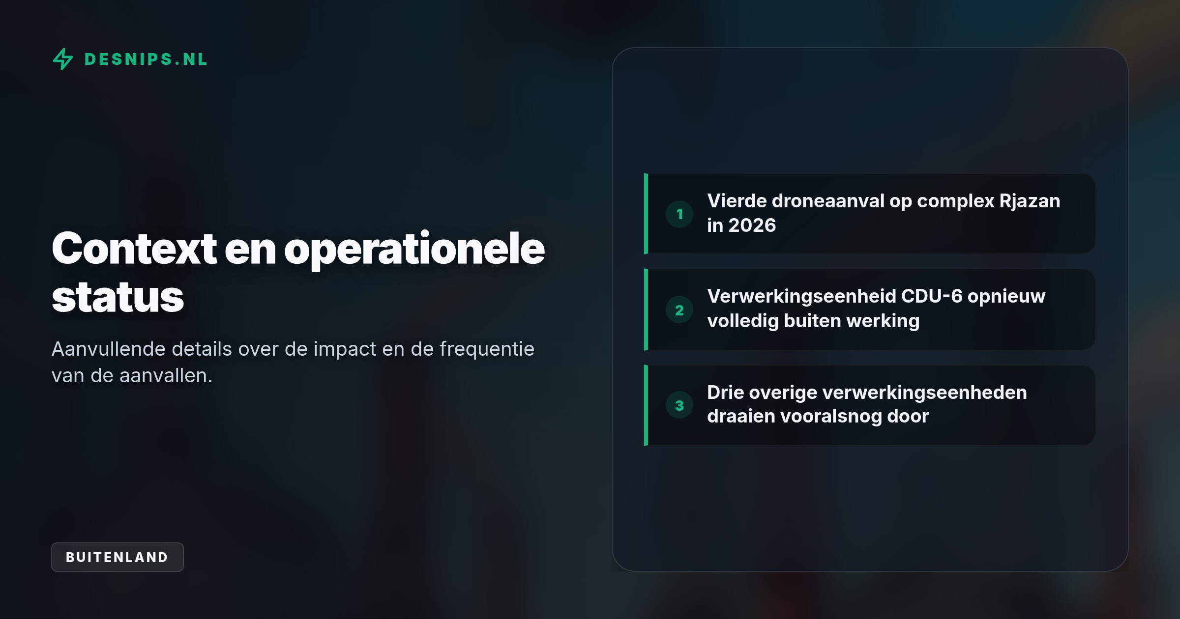 Na een driedaagse pauze hervatte Kyiv de aanvallen doordat Rusland het Oekraïense energienet bleef bestoken. De aanval treft de brandstofvoorziening van regio Moskou.