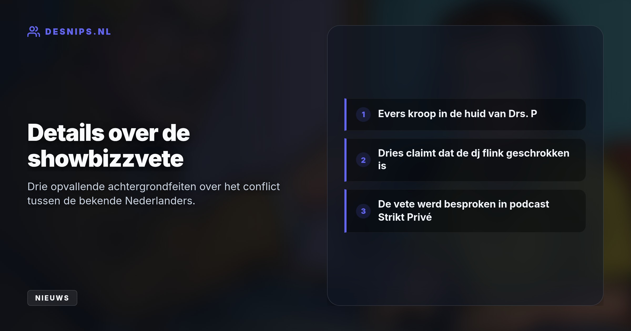 De volkszanger pikt het niet dat de radio-dj in een spotlied de islamitische levensstijl van zijn zoon belachelijk maakt en noemt Evers een scorende 'gepekop'.