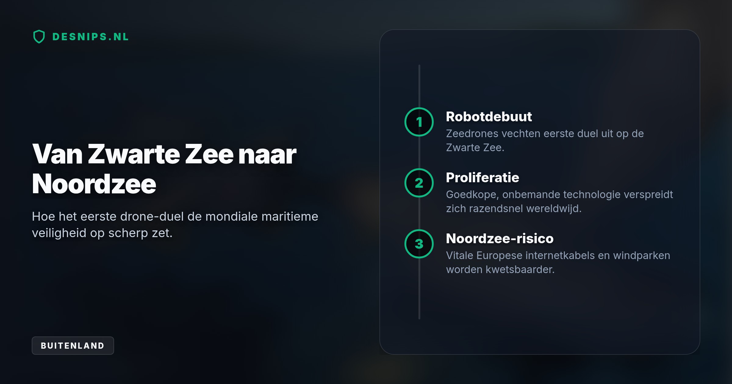 Met een op afstand bestuurbaar machinegeweer bracht de Oekraïense Sargan-3000 een Russische kamikazedrone tot zinken. Dit luidt een nieuw tijdperk in voor de beveiliging van onze eigen Noordzee.