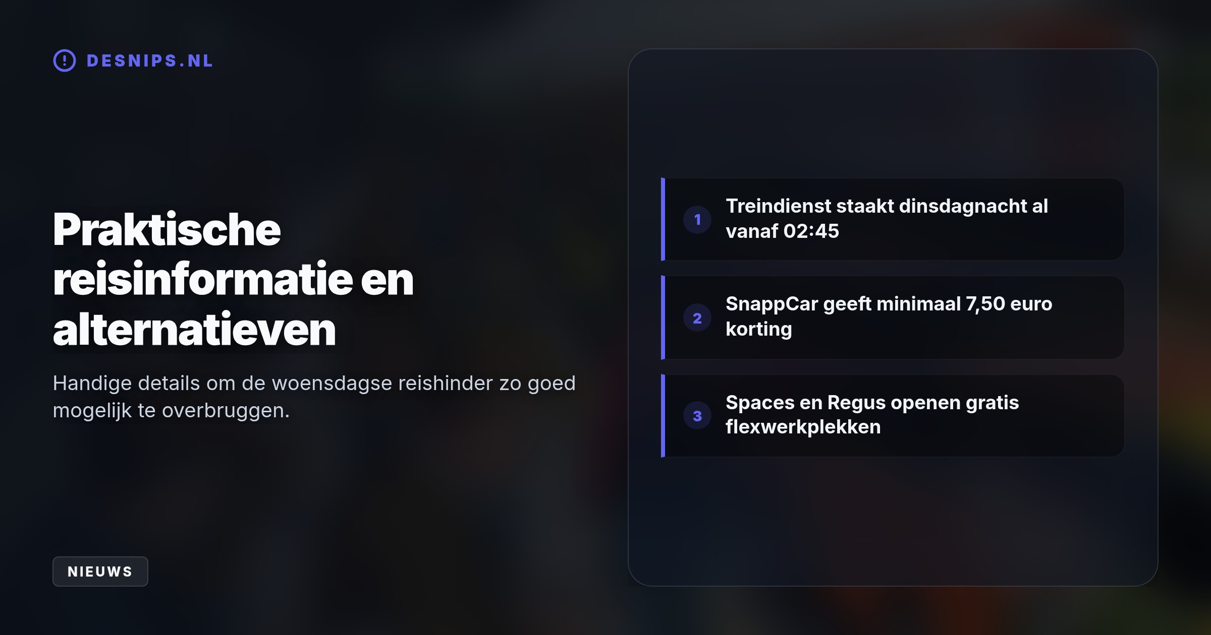 Vakbonden FNV en CNV staken 24 uur tegen bezuinigingen op sociale zekerheid. Alleen de Airportsprinter tussen Amsterdam en Schiphol blijft rijden.