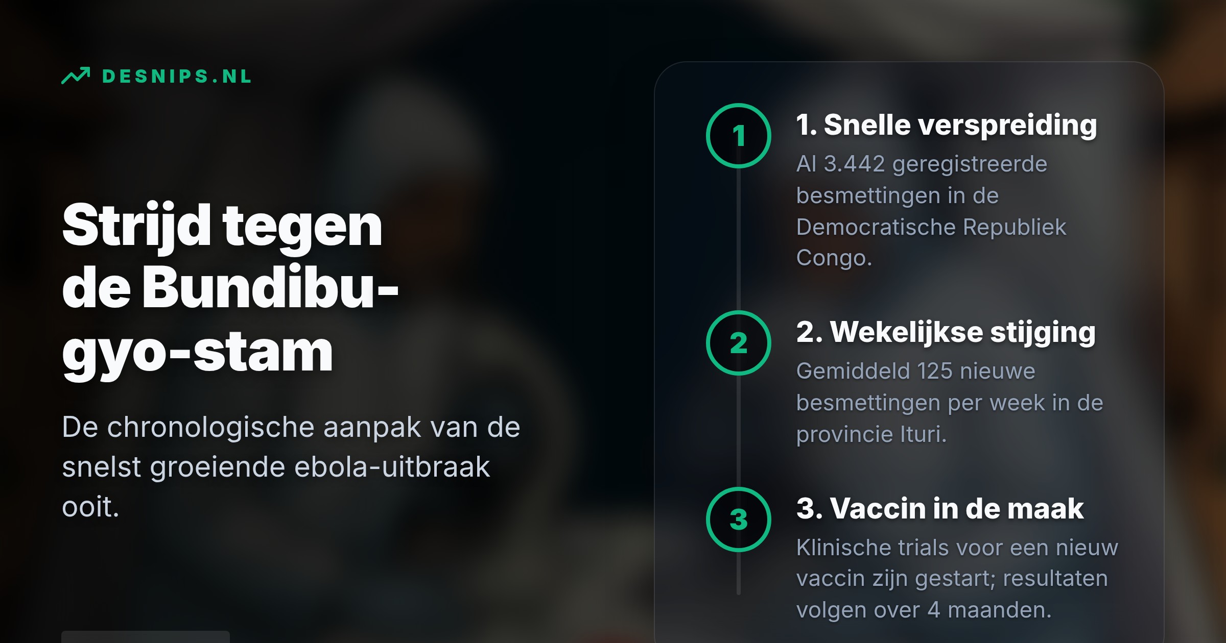 De zeldzame Bundibugyo-variant verspreidt zich razendsnel. Omdat het huidige Ervebo-vaccin hiertegen nul procent bescherming biedt, is een nieuw vaccin nog minstens vier maanden weg.