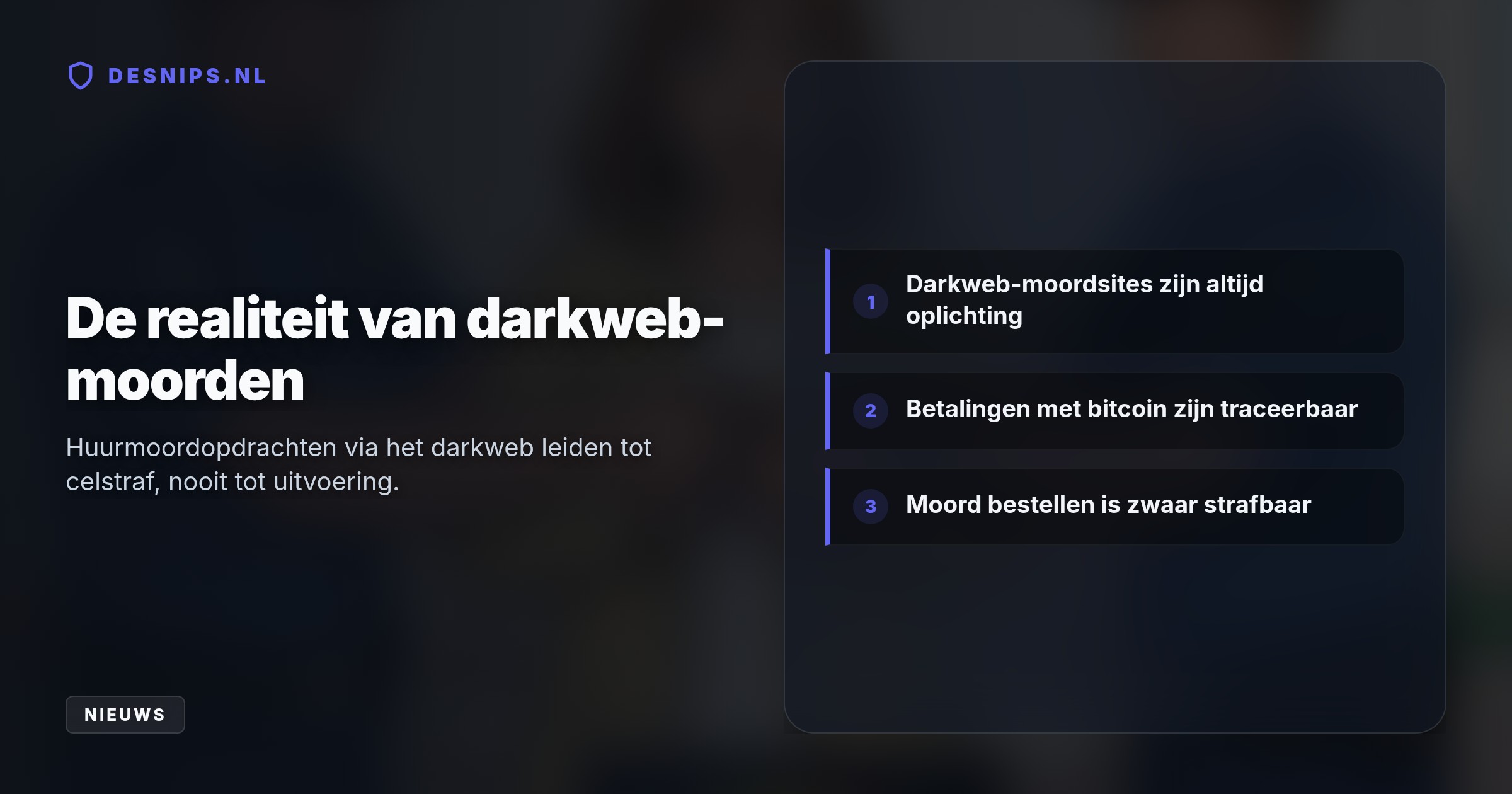 De verdachte betaalde 1400 dollar in bitcoin om een Rotterdammer te laten vermoorden. De website bleek echter nep, waardoor het doelwit ongedeerd bleef.