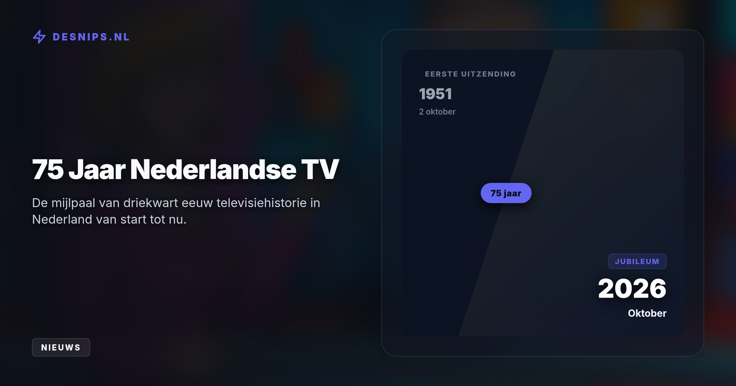 Ter ere van 75 jaar Nederlandse tv selecteert media-expert Tina Nijkamp de live-ondervraging van toenmalig premier Mark Rutte door de heren van Vandaag Inside.