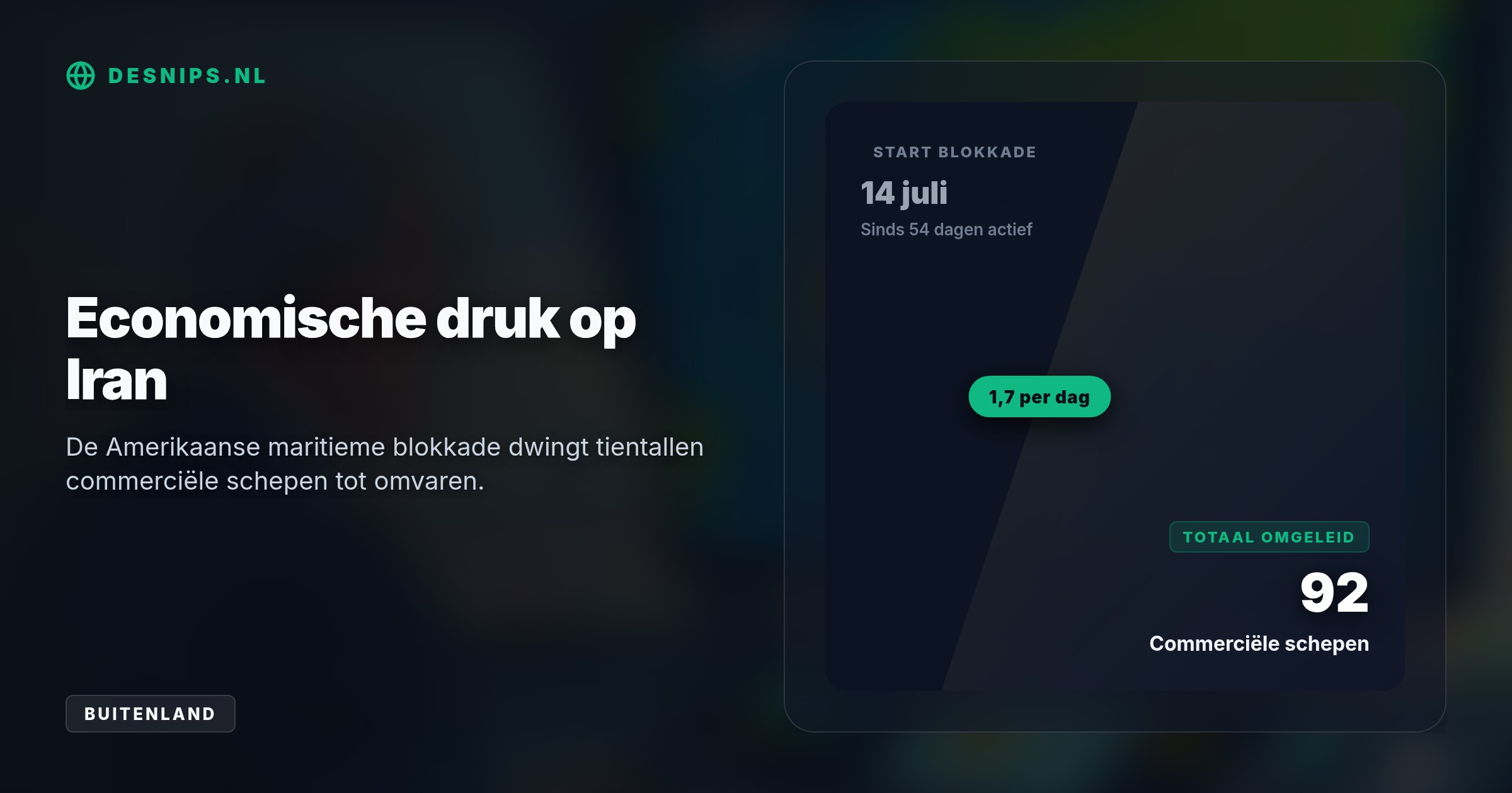 De Israëlische premier noemt de val van Teheran haalbaar. Door Amerikaanse maritieme blokkades en dreigende escalatie rond de Straat van Hormuz kunnen olieprijzen flink stijgen.
