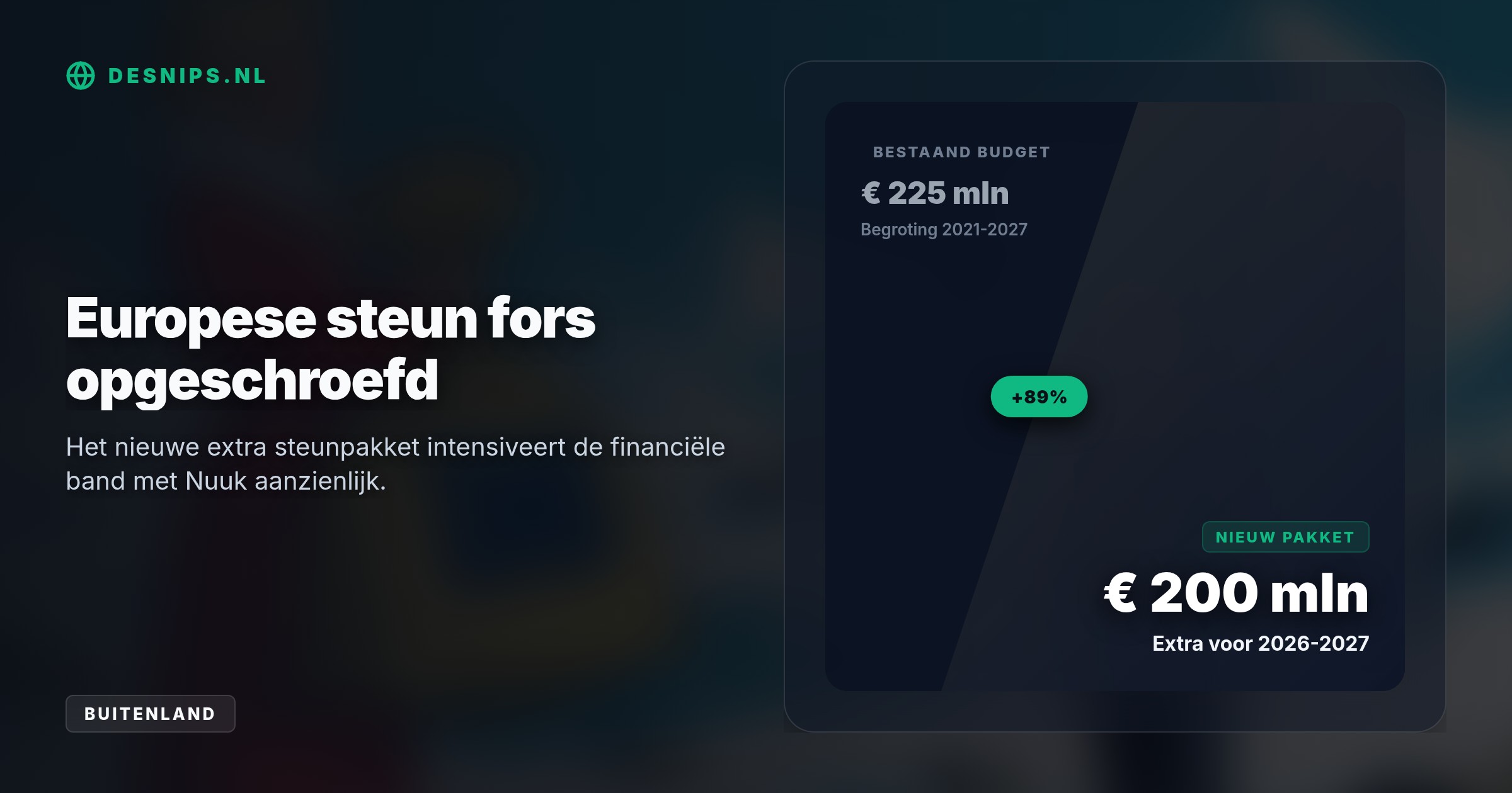 Met dit extra steunpakket countert Brussel de claims van Donald Trump en stelt ze de aanvoer van Groenlandse mineralen voor windturbines en elektrische auto's veilig.