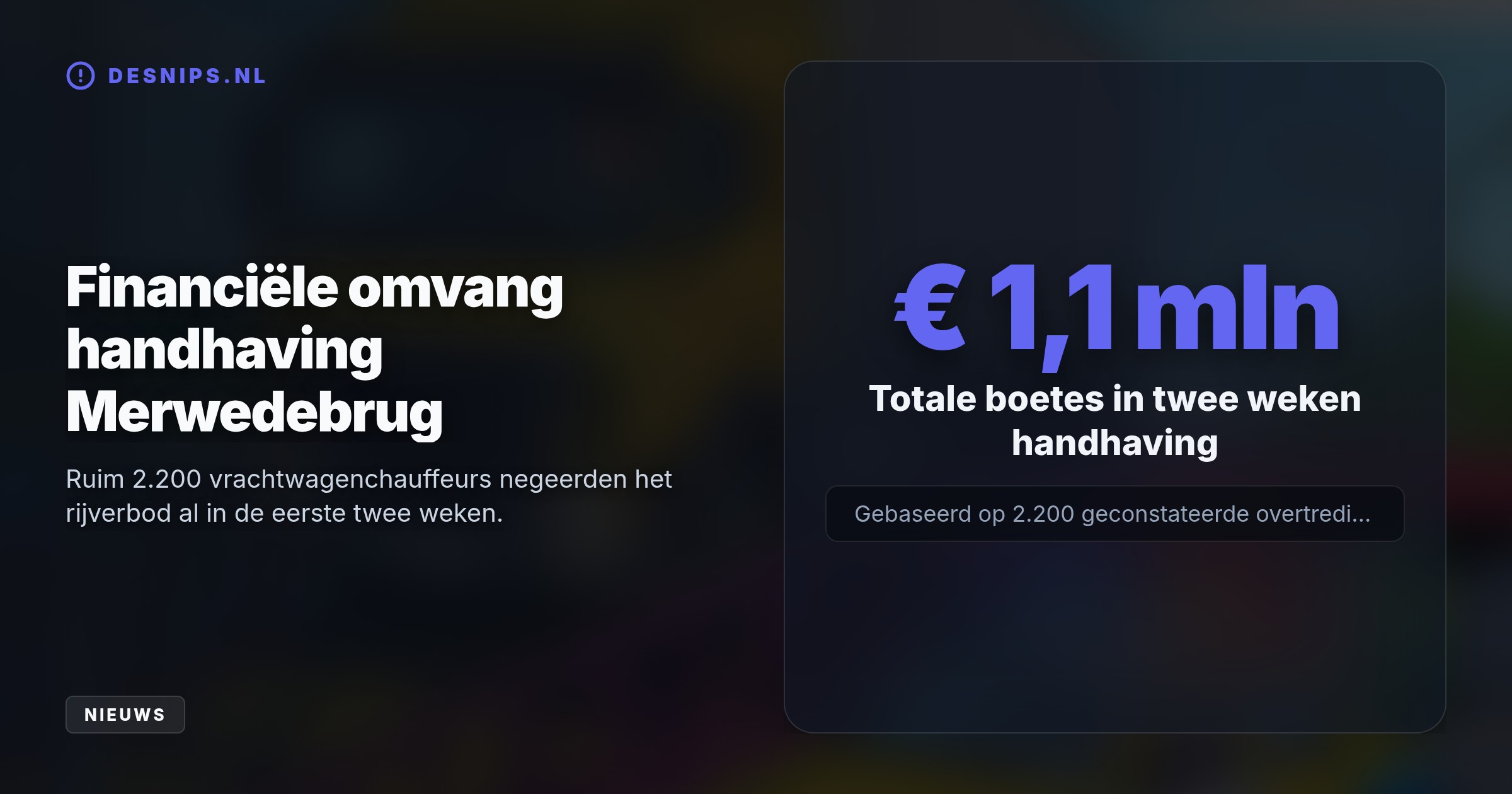 De chauffeur volgde waarschijnlijk navigatie op de fietsstand nadat de A27 halverwege juli 2026 werd afgesloten voor zwaar verkeer wegens een verzwakte brug.