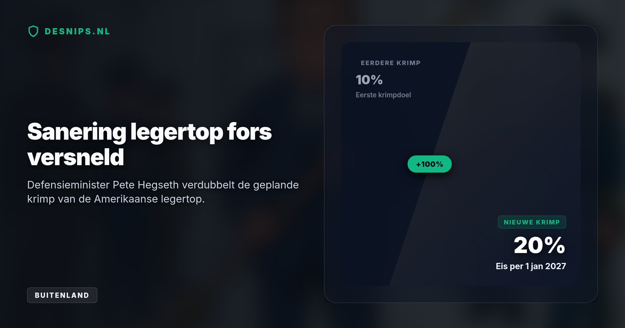 Met het gedwongen vertrek van één op de vijf generaals wil het Pentagon bureaucratie breken. Tegelijkertijd bouwt de legertop aan een nieuw commando voor autonome drones en robots.