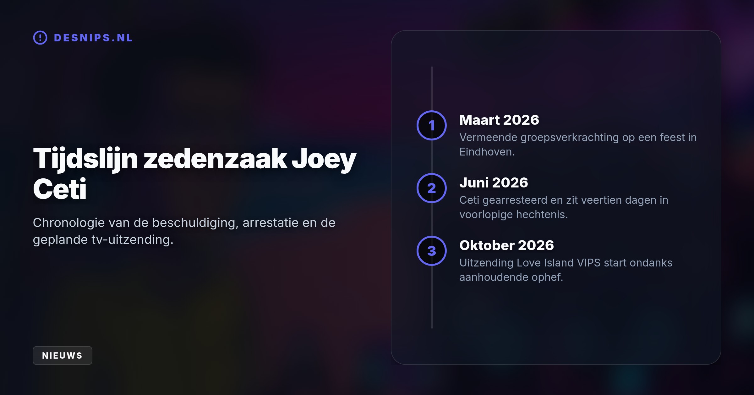 Zenders RTL en VTM zwijgen over de deelname van Joey Ceti aan Love Island VIPS, die verdacht wordt van groepsverkrachting. Boze kijkers roepen op tot een boycot.