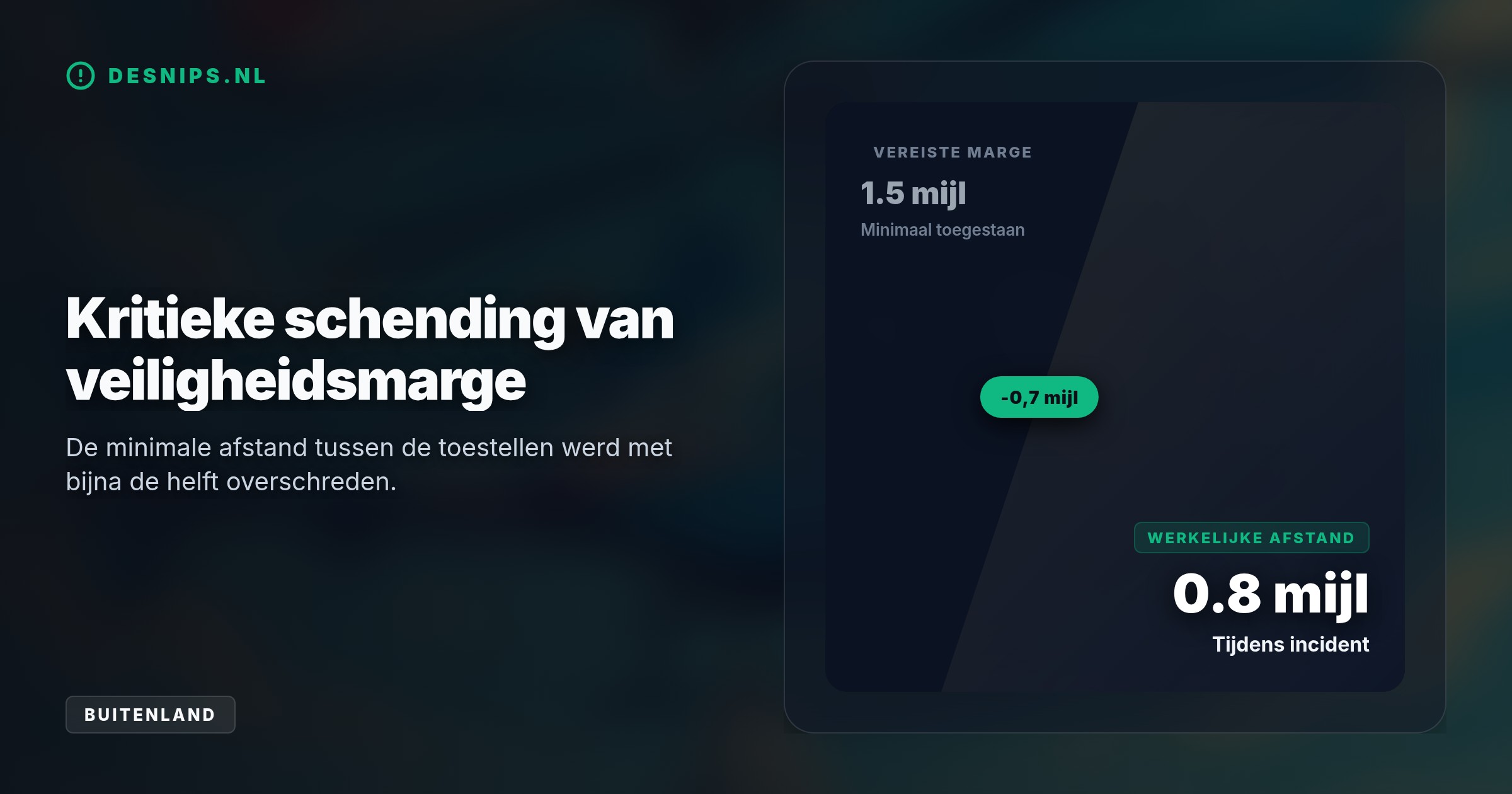 Boven Washington naderden Marine One en een passagiersjet elkaar tot op 0,8 mijl na een radiostoring. De FAA eist een minimale afstand van 1,5 mijl.