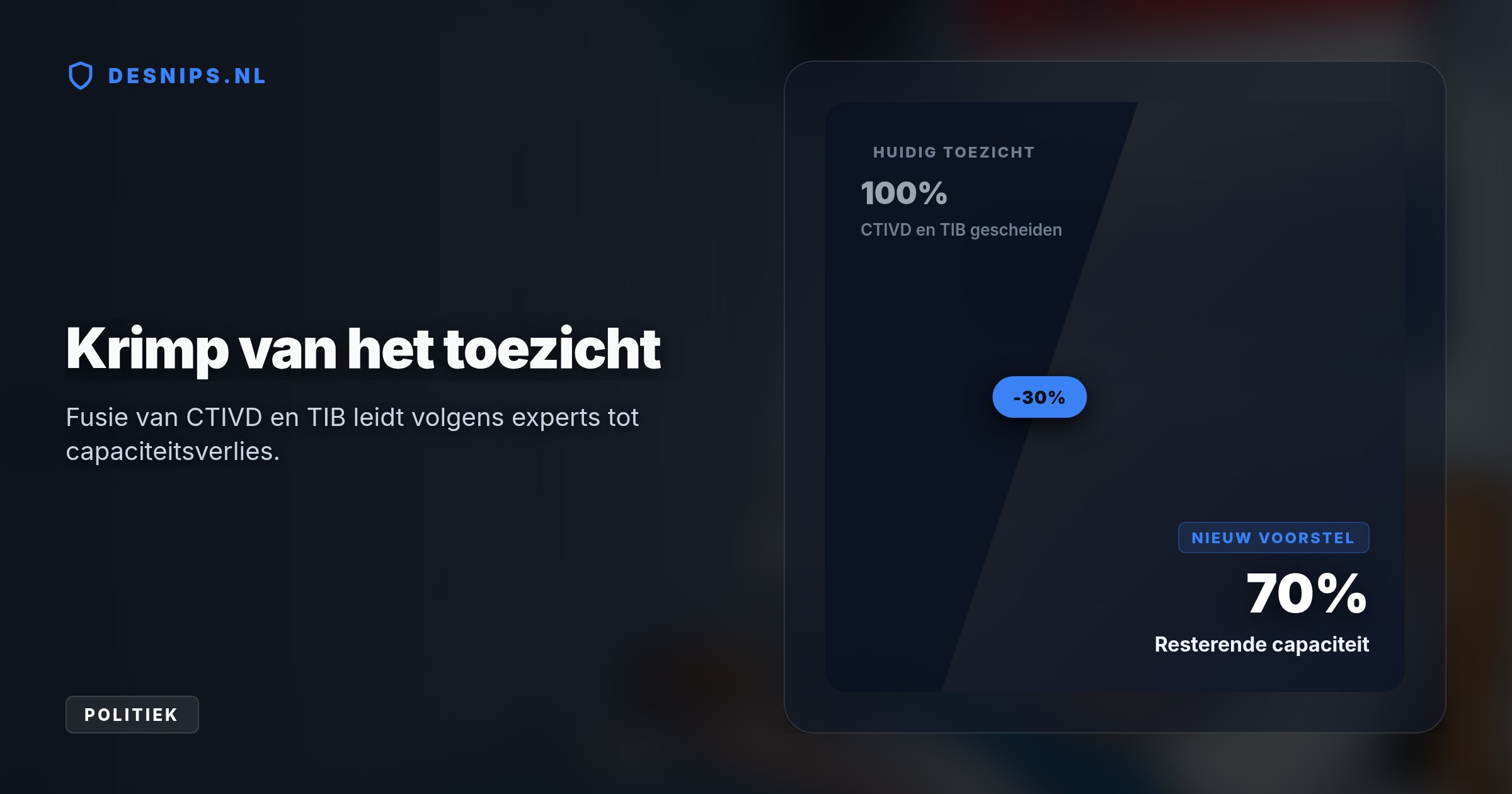 Met de nieuwe Wiv mogen diensten gevoelige medische en intieme data analyseren met AI, terwijl het toezicht door de fusie van TIB en CTIVD juist met 30% krimpt.