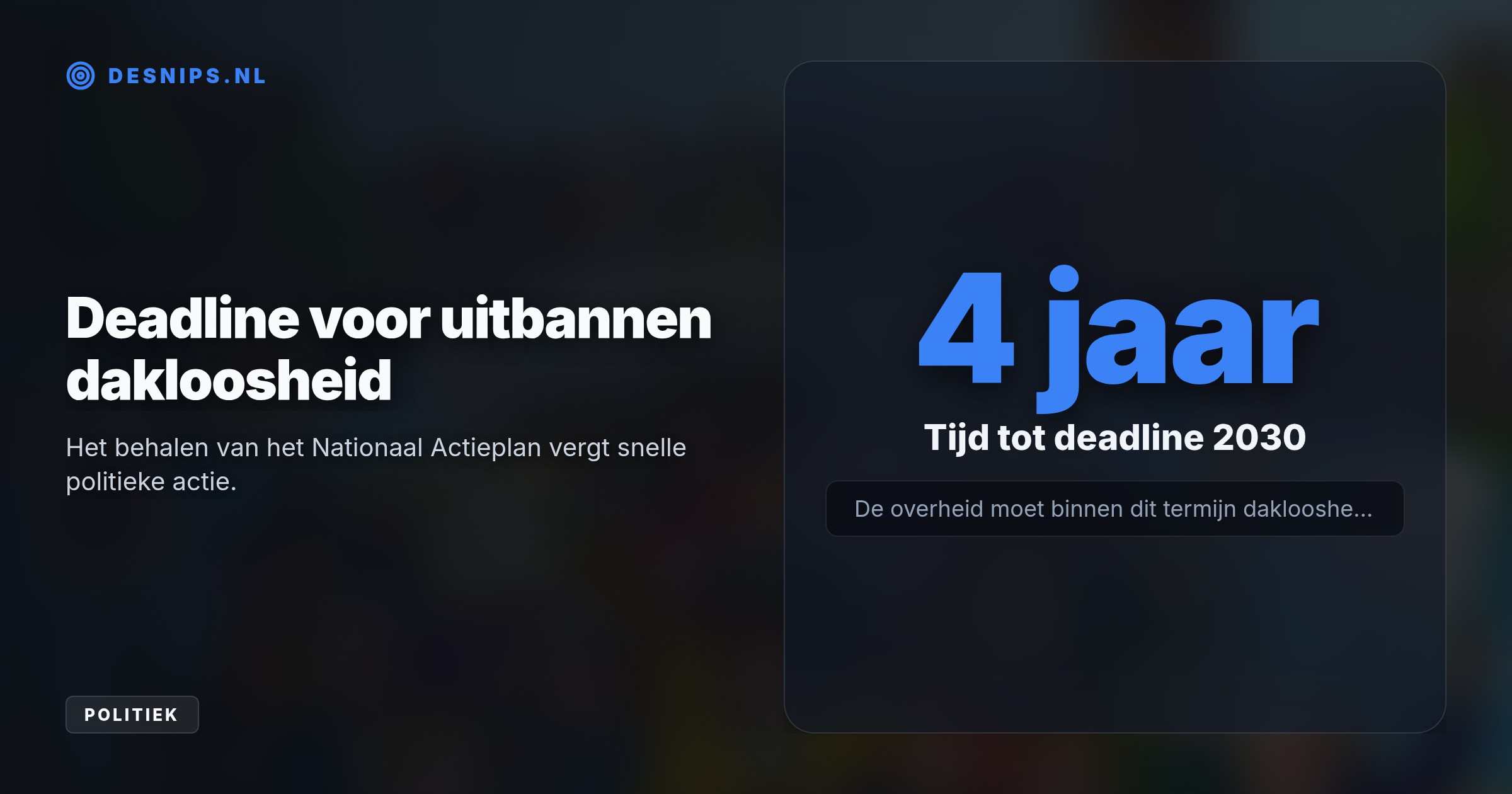 Op Wereld Dakloze Mensen Dag eisen demonstranten op de Dam lagere huren en het uitbannen van dakloosheid, nu de nood zo hoog is dat mensen in auto's slapen.