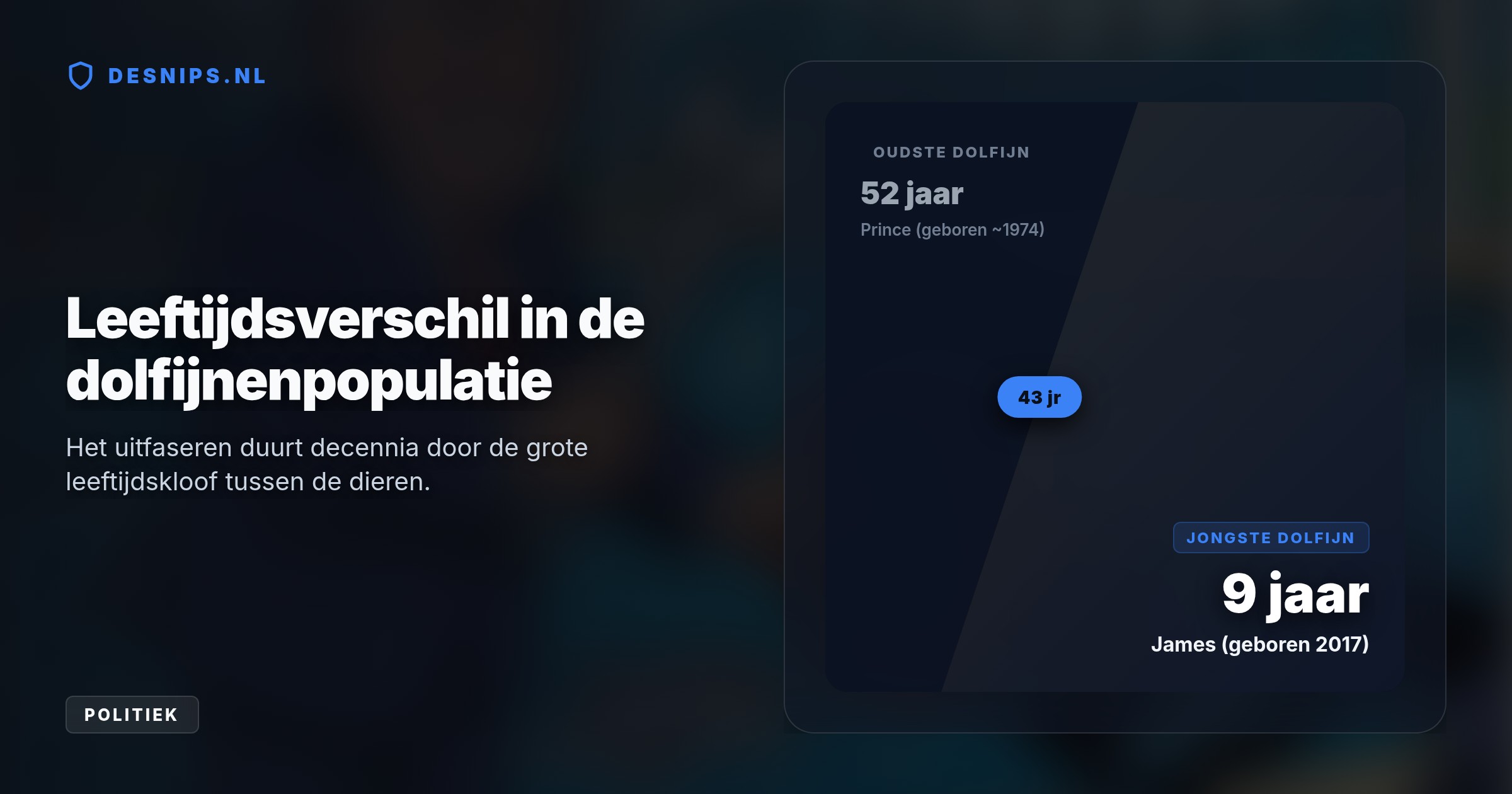 Staatssecretaris Erkens wil hiermee voldoen aan een maatschappelijke wens over dierwelzijn; de 22 aanwezige dolfijnen mogen blijven tot hun natuurlijke dood.