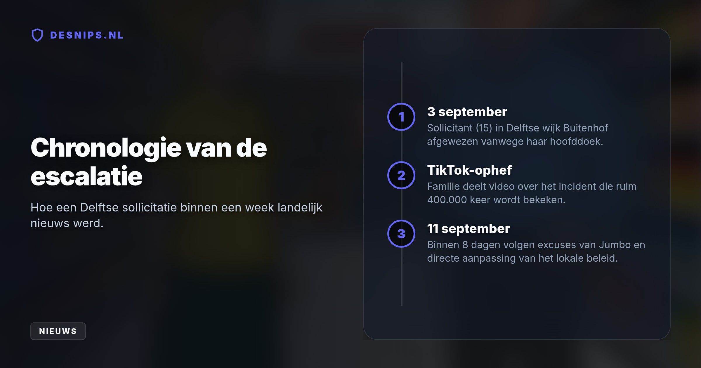 Na enorme ophef op TikTok herinnert het hoofdkantoor de Delftse franchise eraan dat Jumbo eigen bedrijfshoofddoeken levert. Het beleid is direct aangepast.