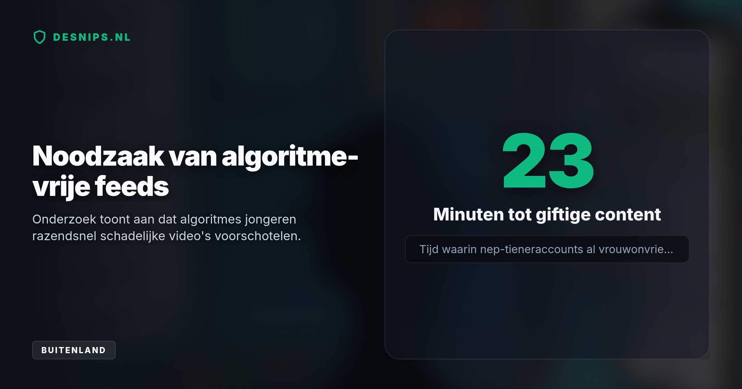 Gebruikers krijgen via pop-ups de actieve keuze voor een chronologische feed. Onafhankelijke onderzoekers controleren naleving met nep-kinderaccounts.