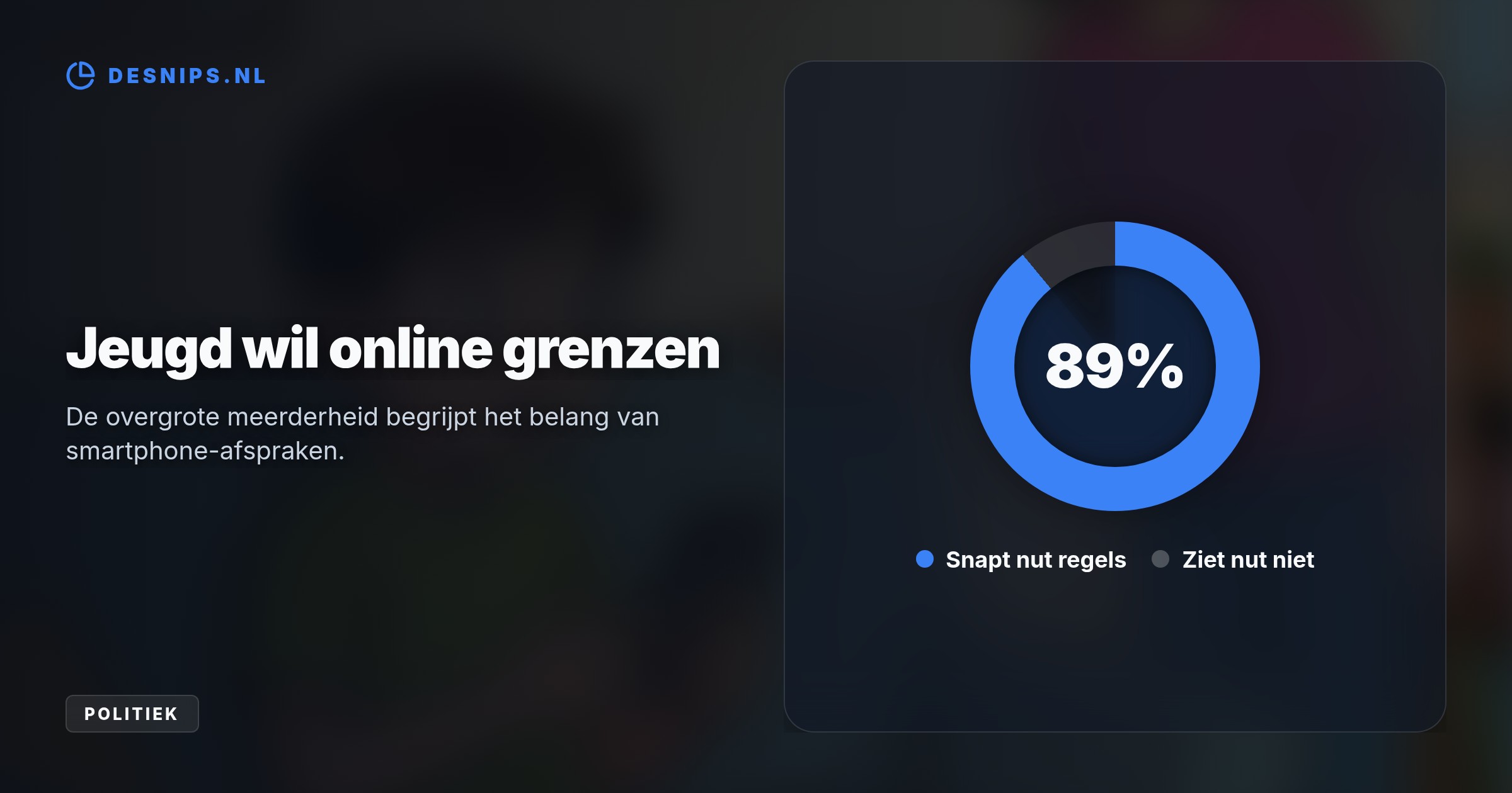 Met de campagne 'Blijf in Beeld' stimuleert de overheid ouders om smartphone-afspraken te maken, omdat kinderen nu vaak zwijgen uit angst dat hun telefoon wordt afgepakt.