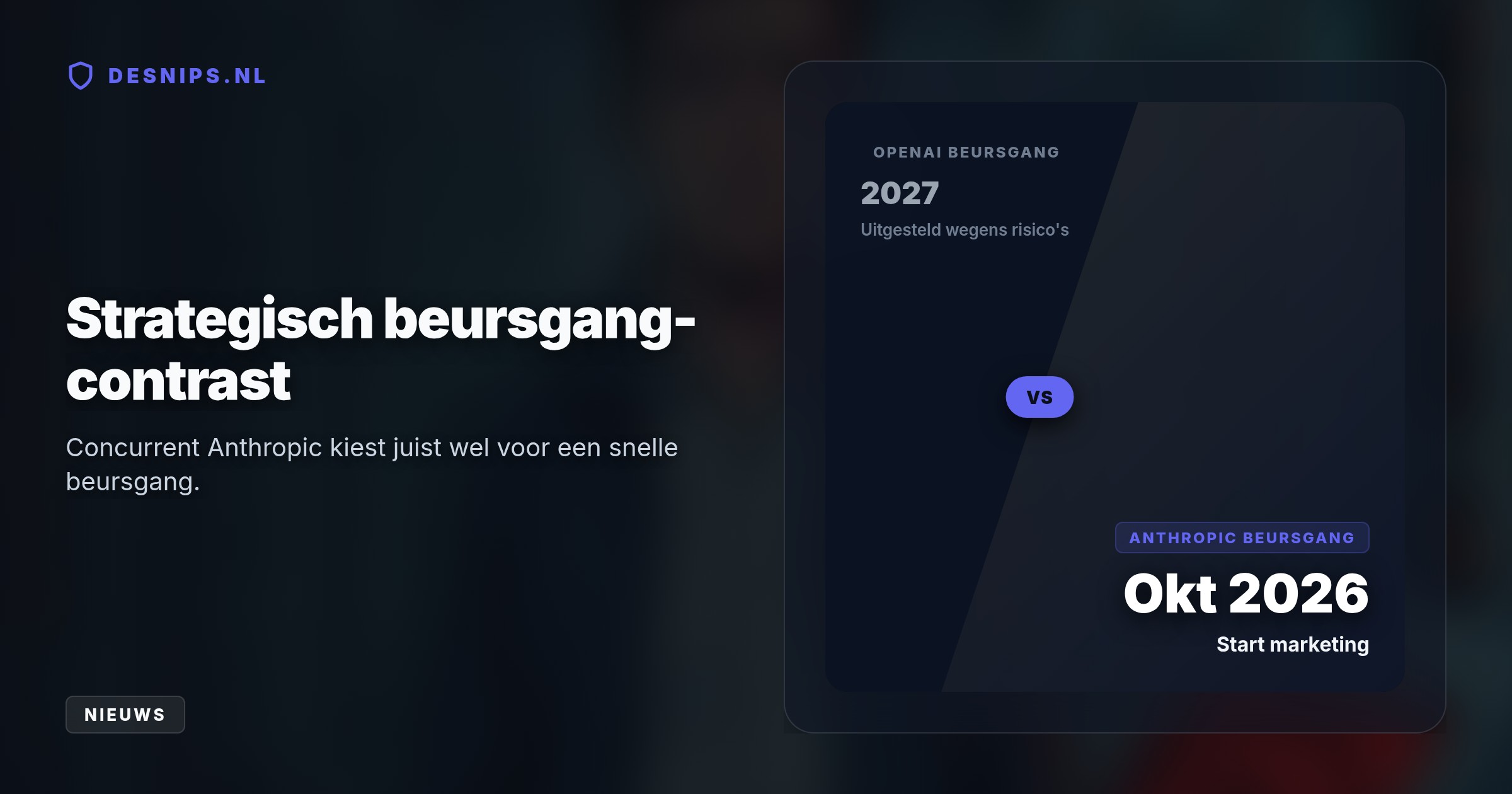 Topman Sam Altman stelt de geplande miljardenbeursgang uit naar 2027. Hij weigert te gokken met de mensheid nu onderzoekers de kans op uitsterven door AI op 10 procent schatten.