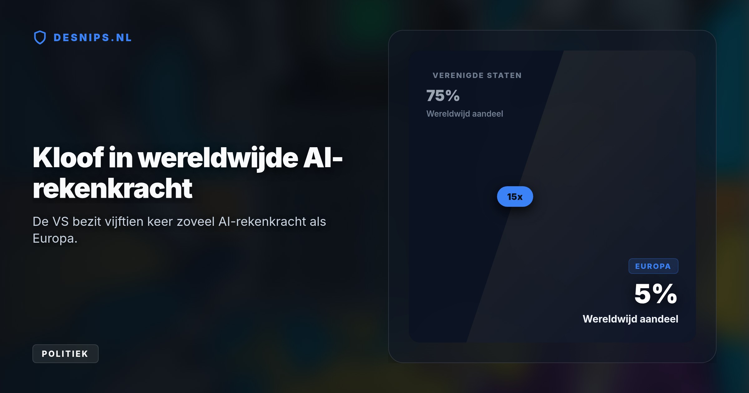Met slechts 5% van de wereldwijde AI-rekenkracht is Europa kwetsbaar voor geopolitieke chantage. Lagarde eist €600 miljard voor eigen datacenters.
