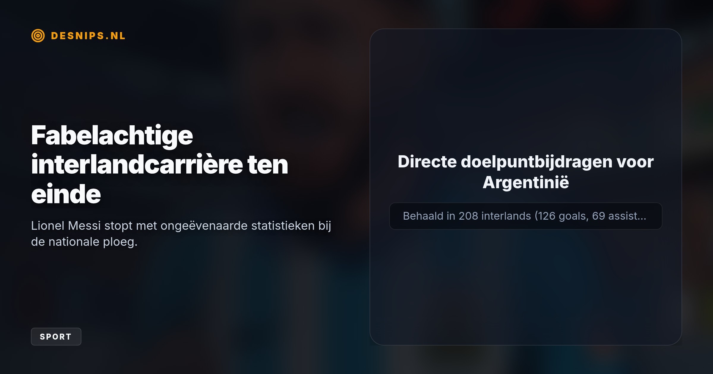 De 39-jarige legende sluit zijn interlandcarrière in tranen af met een penaltydoelpunt en twee assists in Buenos Aires, omringd door tachtigduizend dolenthousiaste fans.