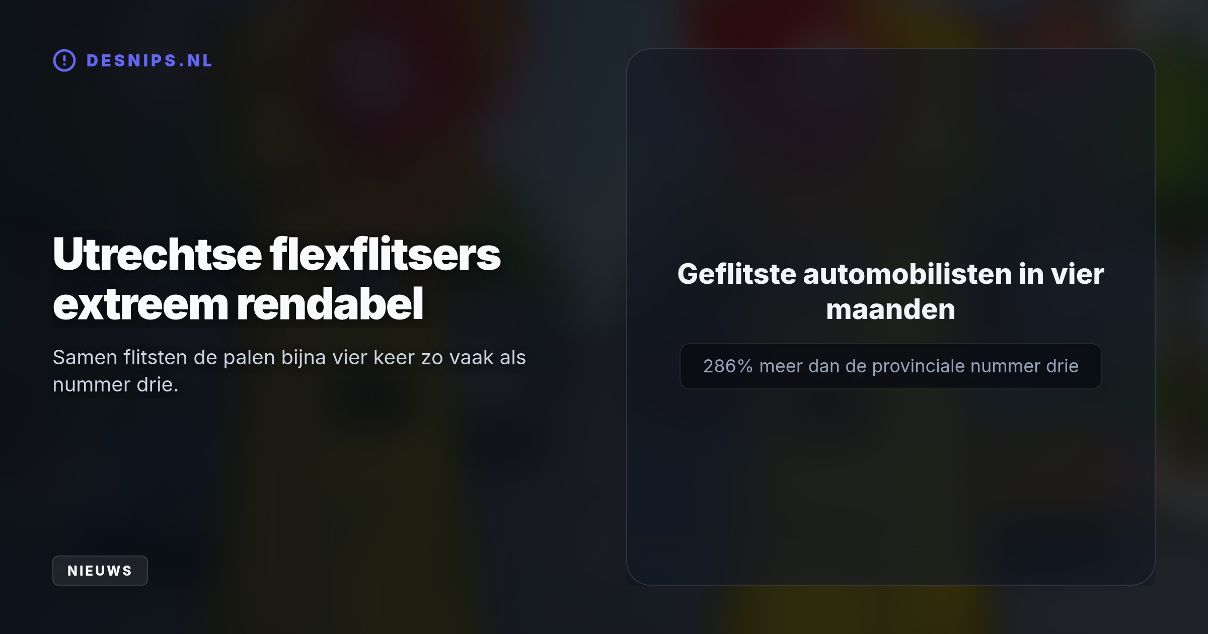 Automobilisten reden massaal te hard op de Weerdsingel en Wittevrouwensingel, waardoor deze tijdelijke 30-km-flitspalen de actiefste van de provincie werden.
