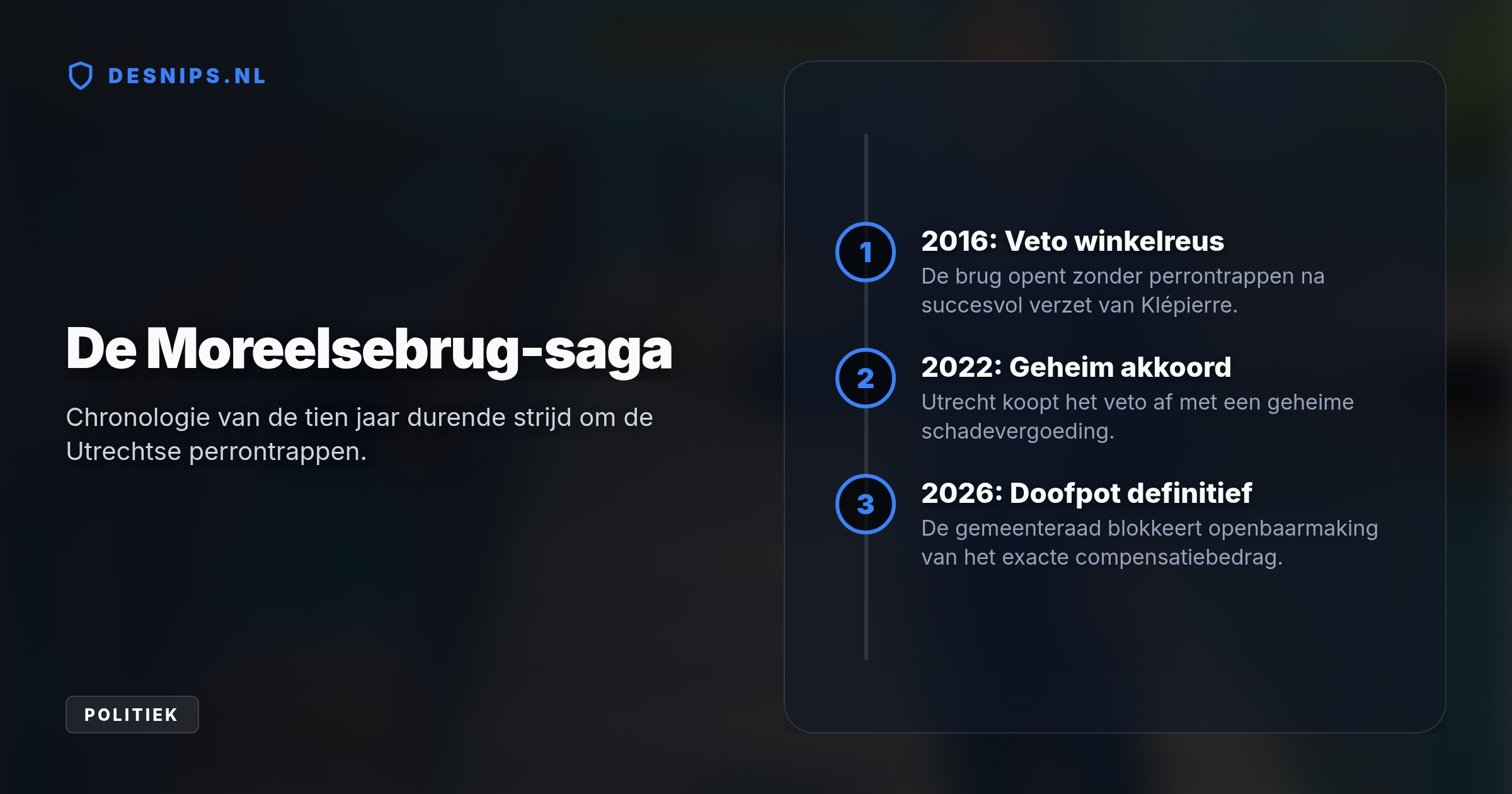 De Utrechtse raad blokkeert openheid over de afkoopsom aan Klépierre. De winkelreus eiste compensatie omdat reizigers via de nieuwe trappen zijn winkelcentrum kunnen ontwijken.