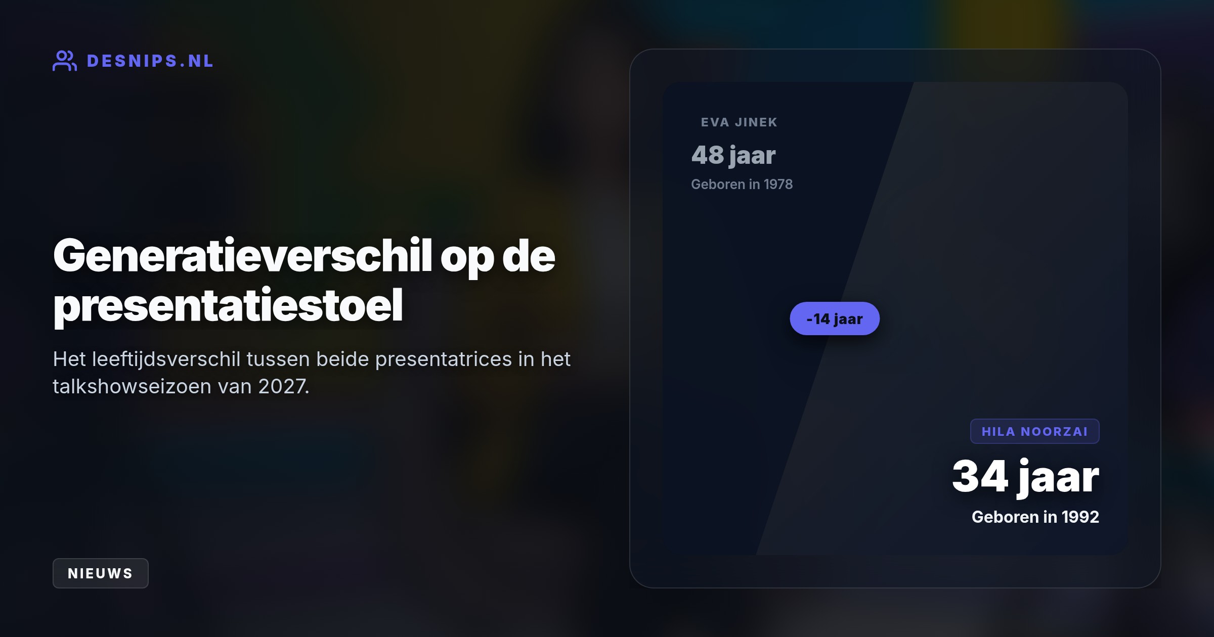 AVROTROS ontkracht geruchten over minder werkuren voor Jinek. Noorzai neemt haar tijdslot in februari en mei 2027 tijdelijk over, terwijl Jinek haar uren volledig inhaalt.
