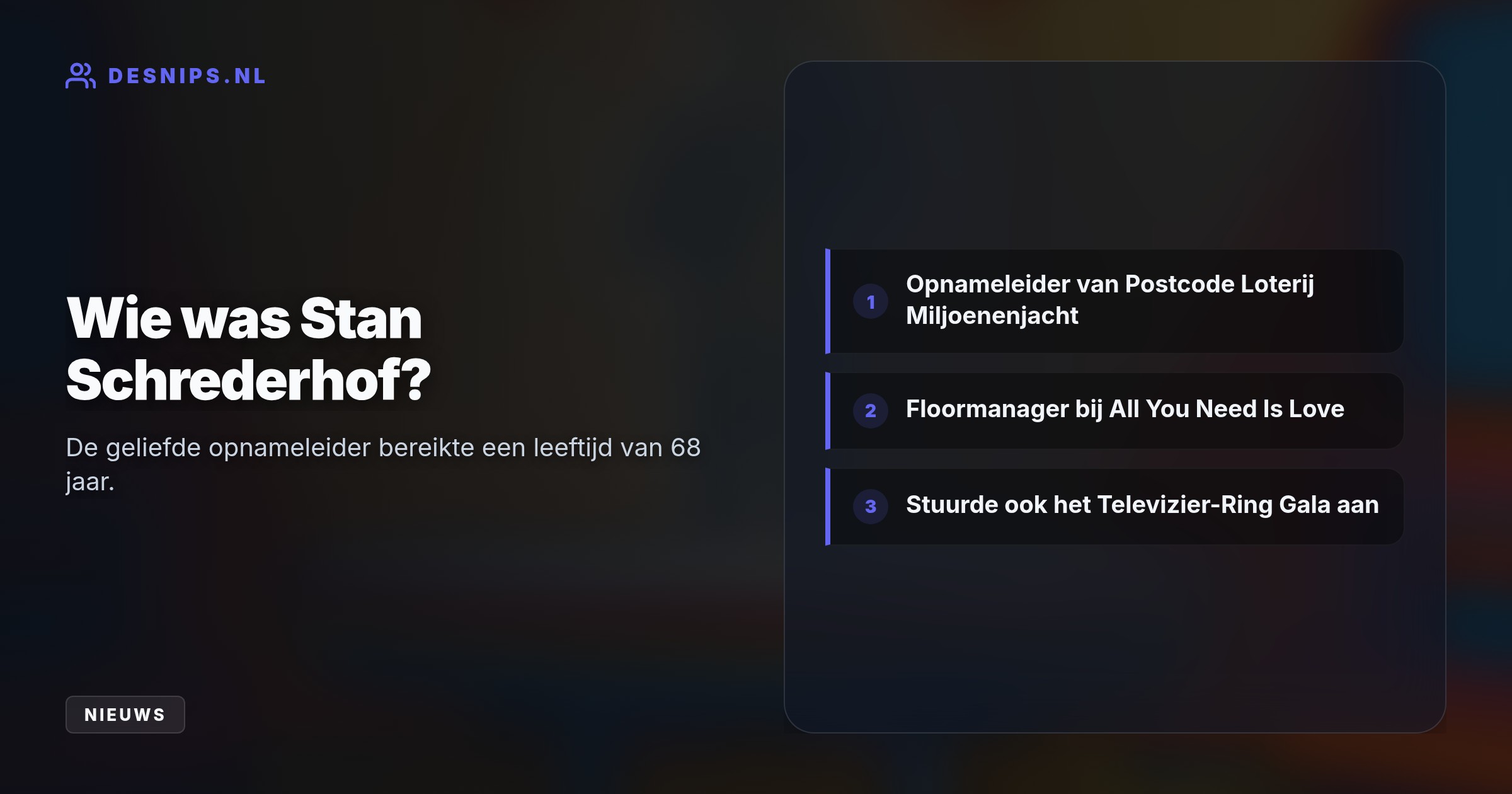 Kijkers bleven met vragen achter na een sober in-memoriam in de spelshow. Het eerbetoon was voor de geliefde tv-veteraan en floormanager die onlangs overleed.