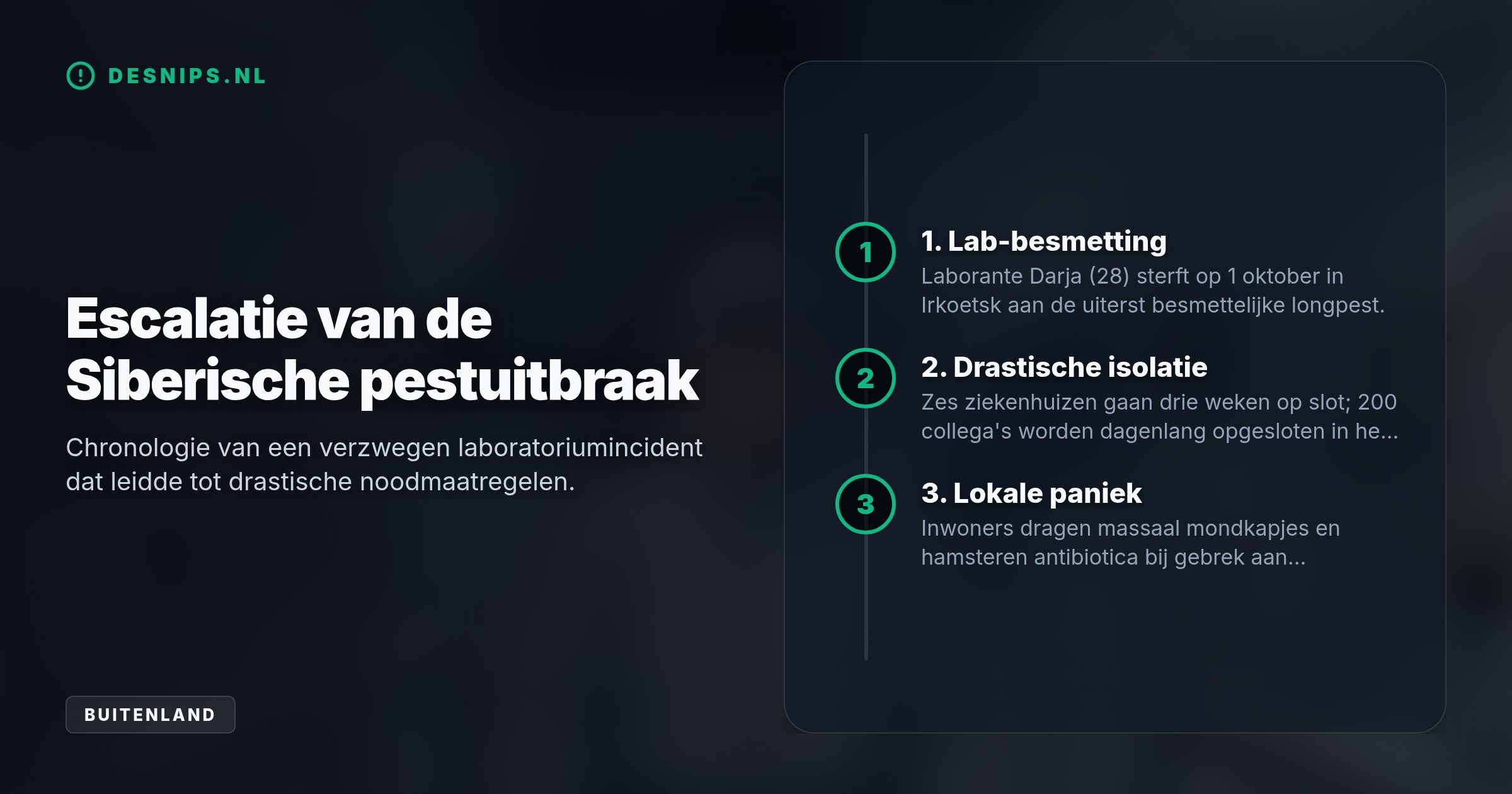 Na het overlijden van een 28-jarige laborante in Siberië weigert Moskou de uitbraak te bevestigen, maar zet wel direct zes ziekenhuizen en 200 collega's in strikte quarantaine.