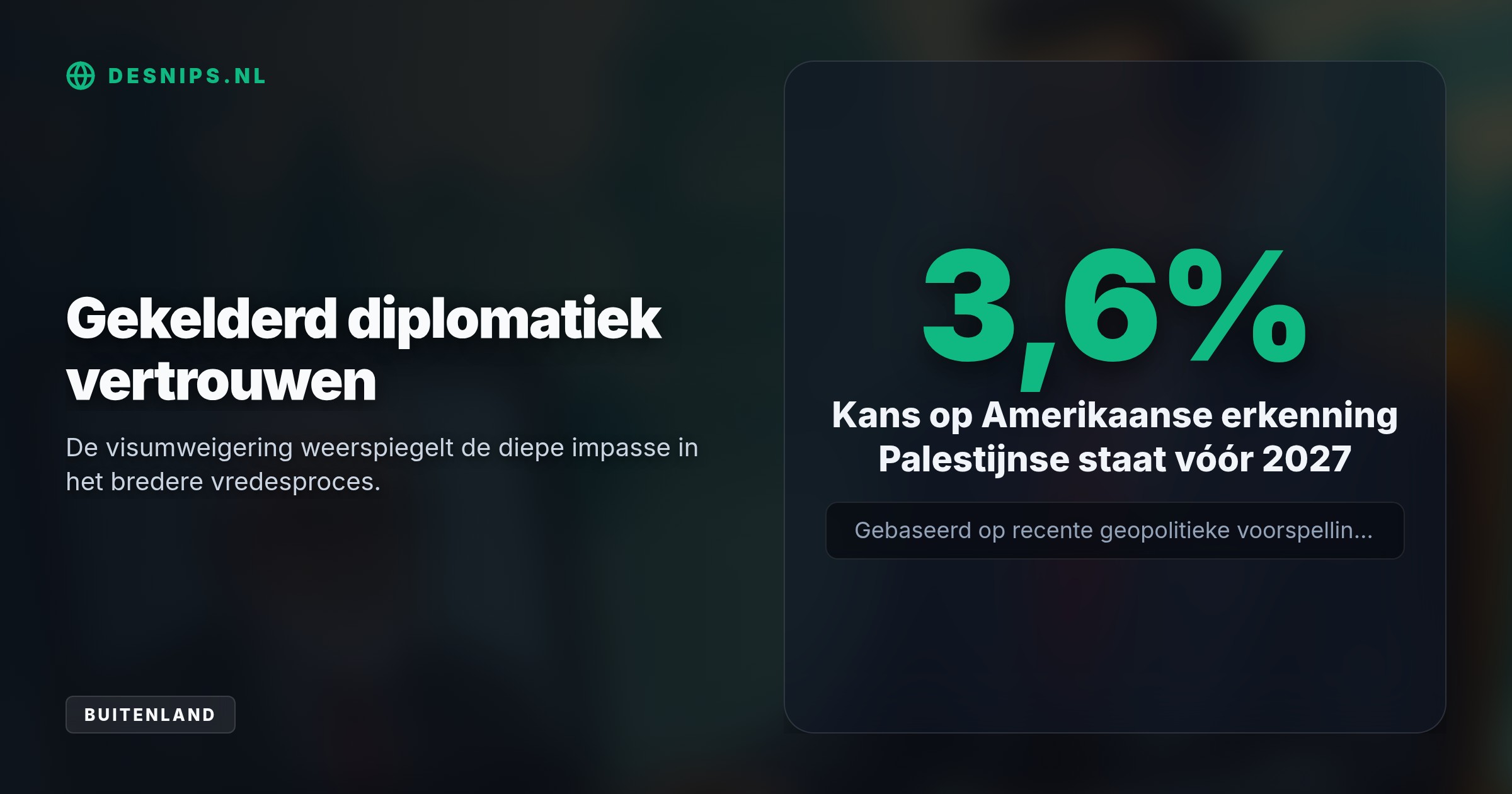 De VS weigert Abbas toegang vanwege het uitblijven van geëiste hervormingen binnen de Palestijnse Autoriteit. Hij moet de VN-top nu voor het tweede jaar op rij digitaal toespreken.