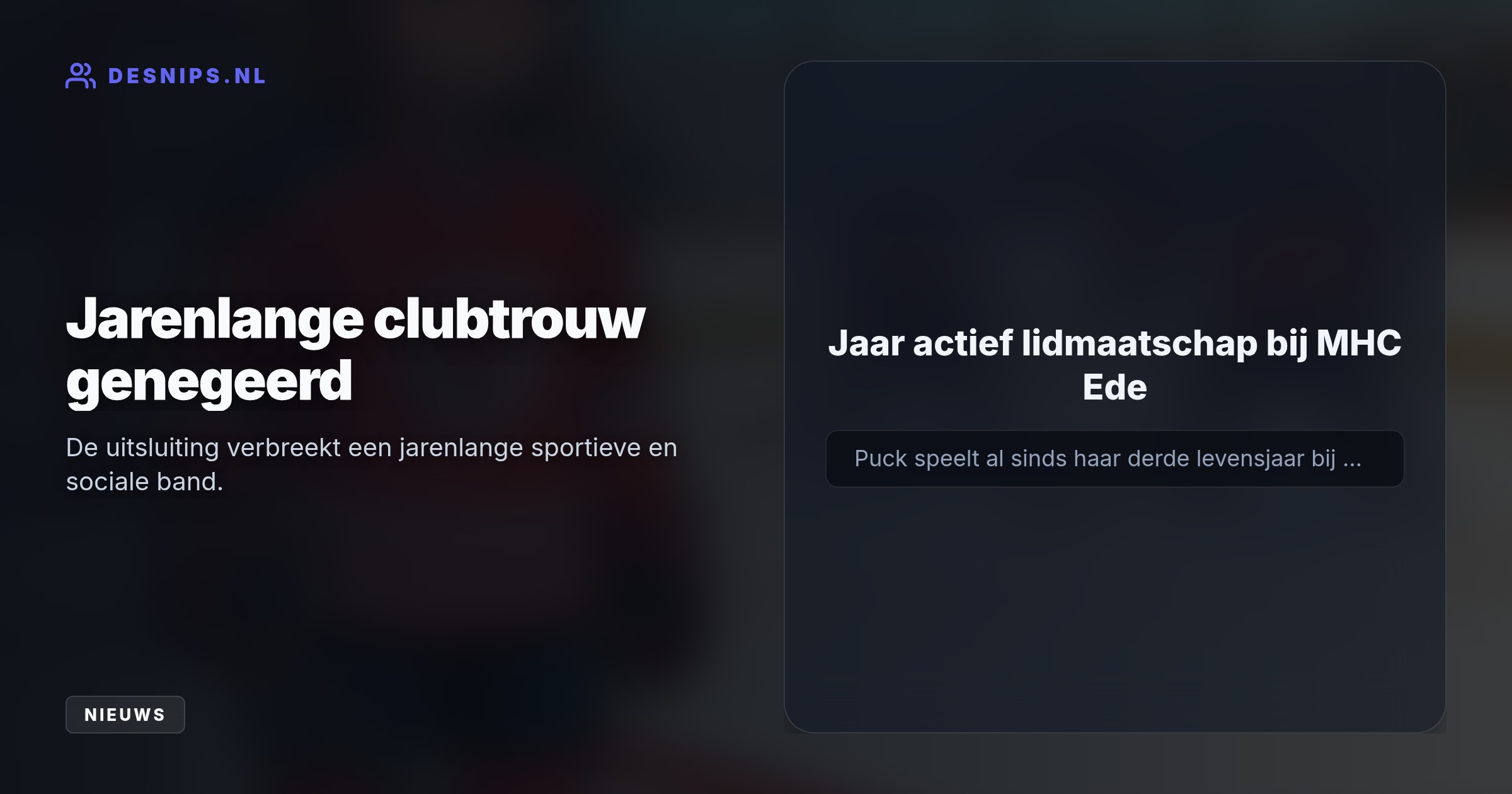 De club weert het zieke meisje omdat haar sportieve prestaties door haar ziekte achterblijven. Een landelijke storm van kritiek eist nu haar hereniging met haar vriendinnen.