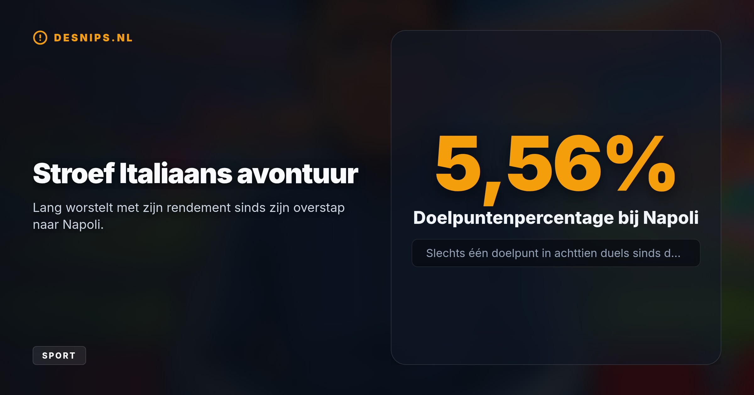 De buitenspeler bood zijn excuses aan na onjuist gedrag op de training, maar moet vanavond vanaf de tribune toekijken. Donderdag mag hij weer aansluiten.