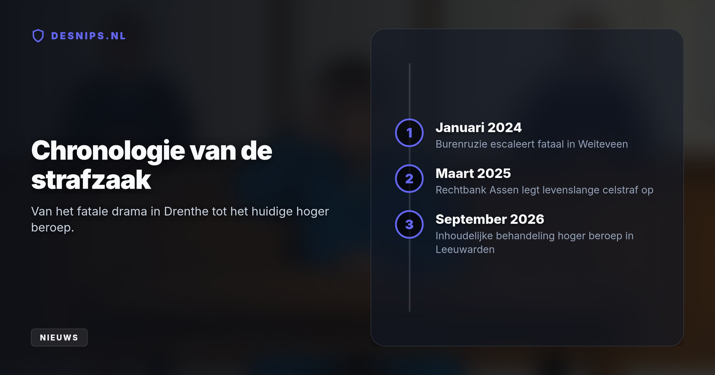 De dader van de schokkende dubbele moord in Weiteveen stelt door een oude beroerte verminderd toerekeningsvatbaar te zijn. Het gerechtshof toetst nu of zijn levenslange celstraf blijft staan.
