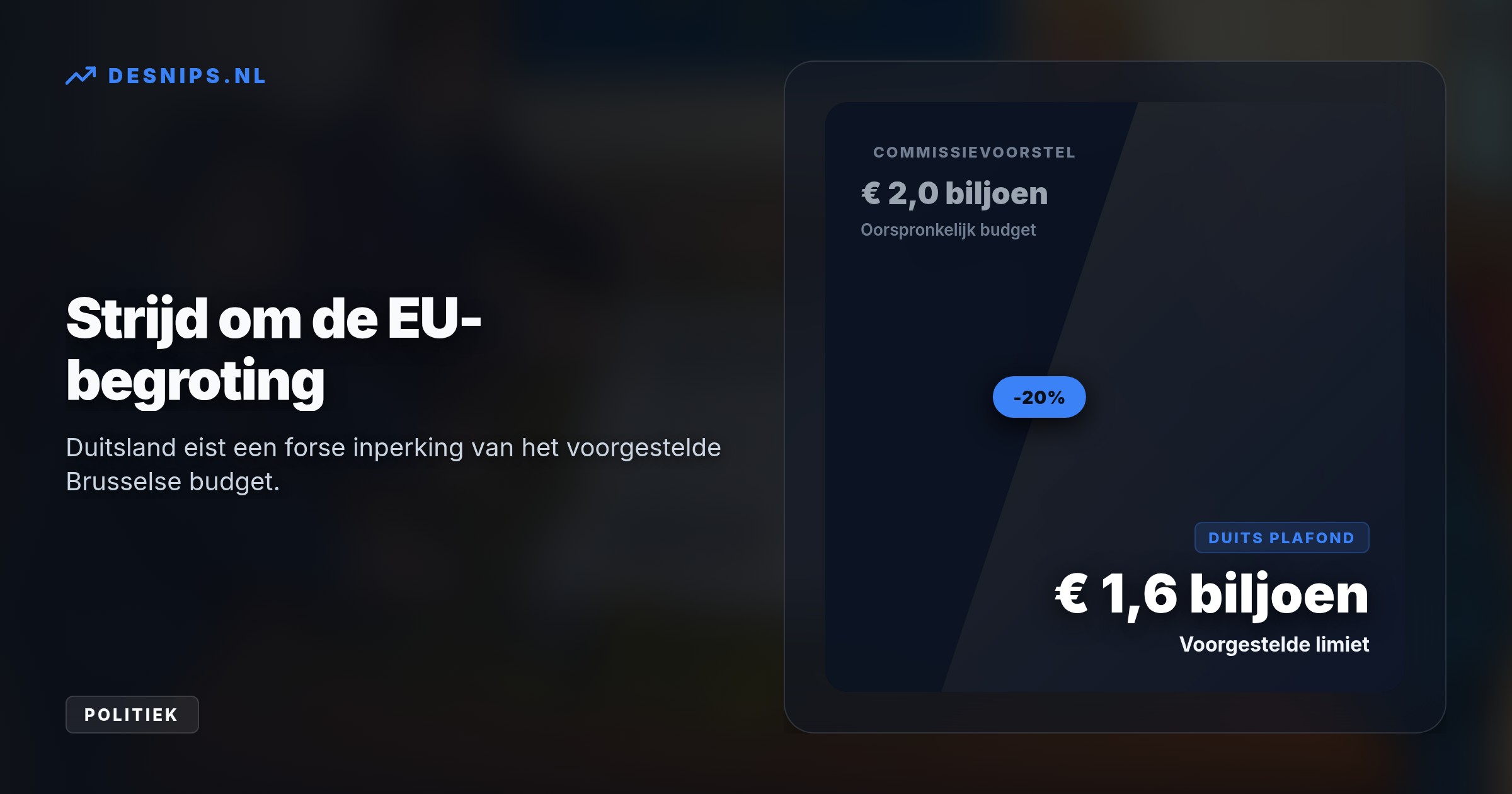 De alliantie weigert nieuwe gezamenlijke EU-schulden en eist dat steun aan lidstaten streng wordt gekoppeld aan het naleven van de rechtsstaat.
