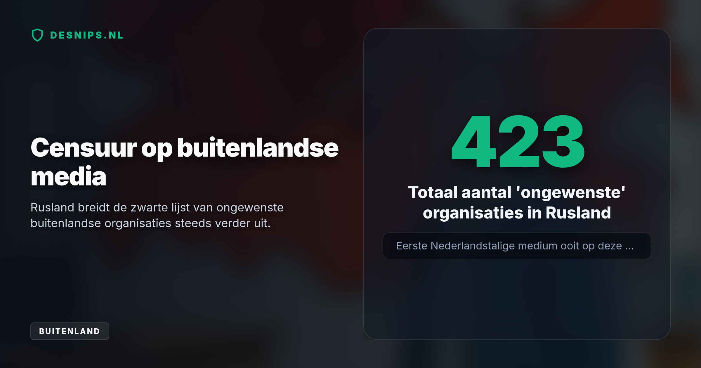 Samenwerken of artikelen delen is in Rusland nu strafbaar met celstraffen tot vier jaar. De Nederlandse stichting kan haar werkzaamheden vanuit Nederland ongehinderd voortzetten.