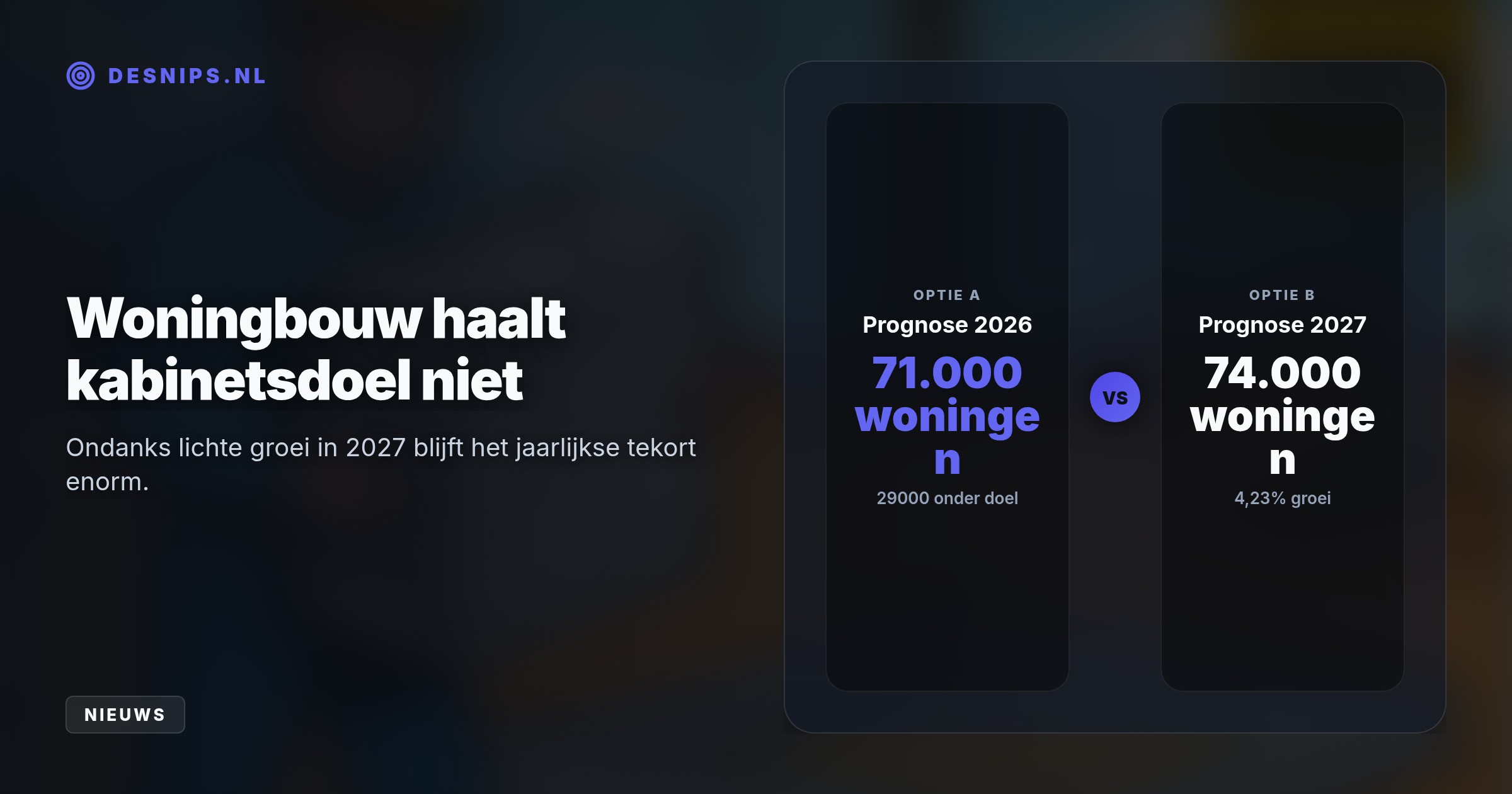 Hoewel in mei een recordaantal vergunningen is verleend, duurt de bouw ruim twee jaar. Tekorten aan personeel en netcapaciteit remmen de oplevering van woningen hard af.